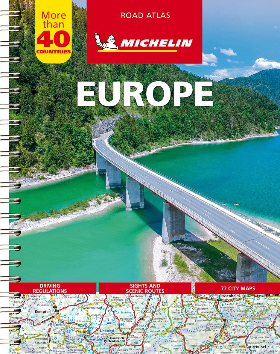 Michelin Straßenatlas Europa mit Spiralbindung