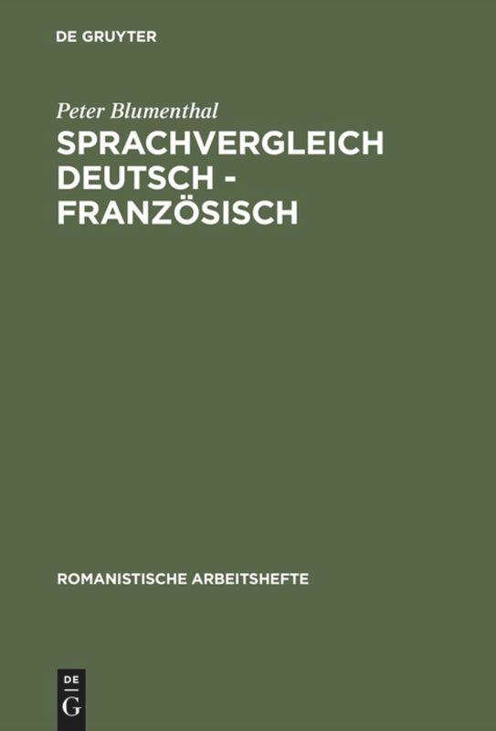 Sprachvergleich Deutsch - Französisch