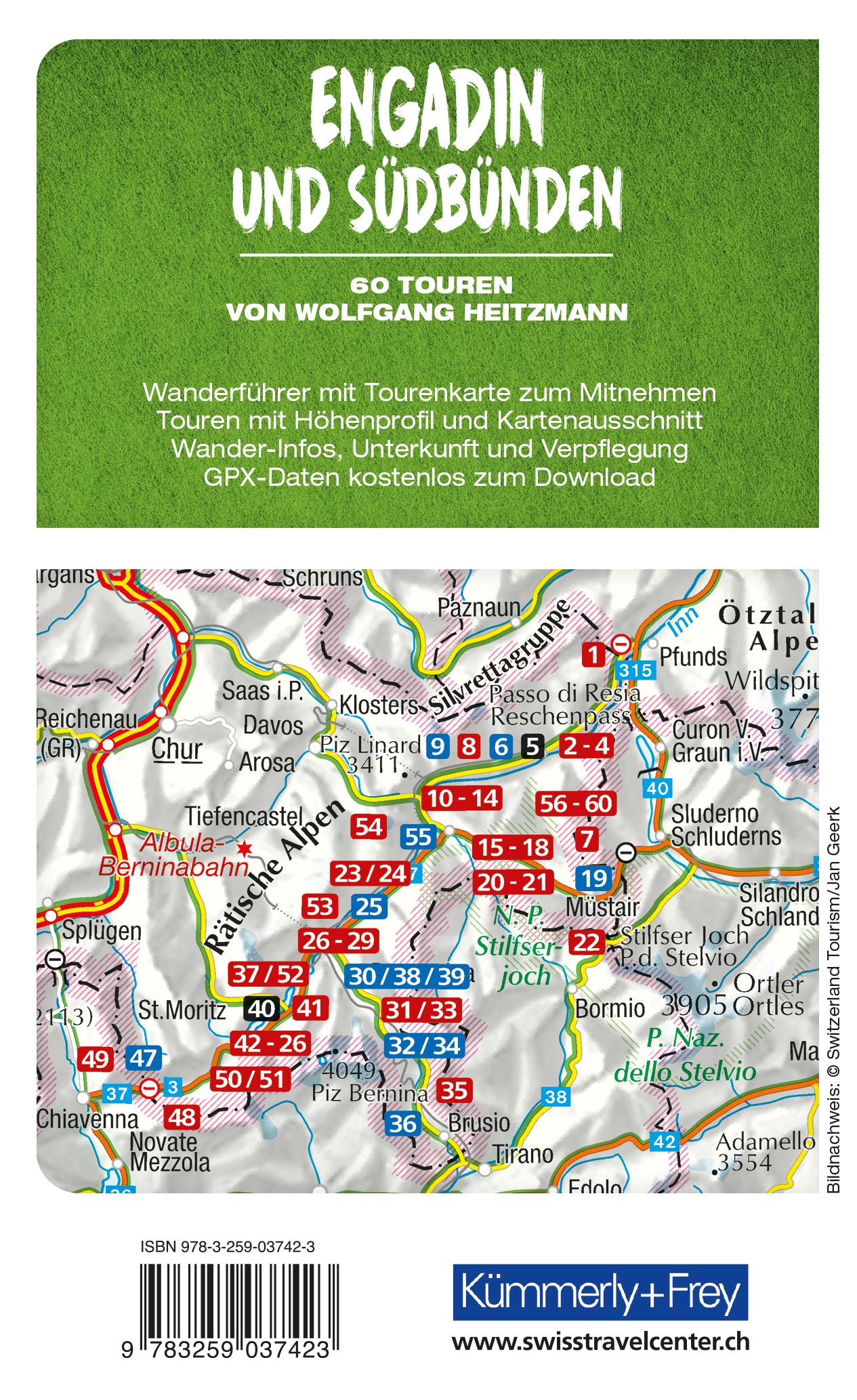 Kümmerly+Frey Wanderführer Engadin und Südbünden