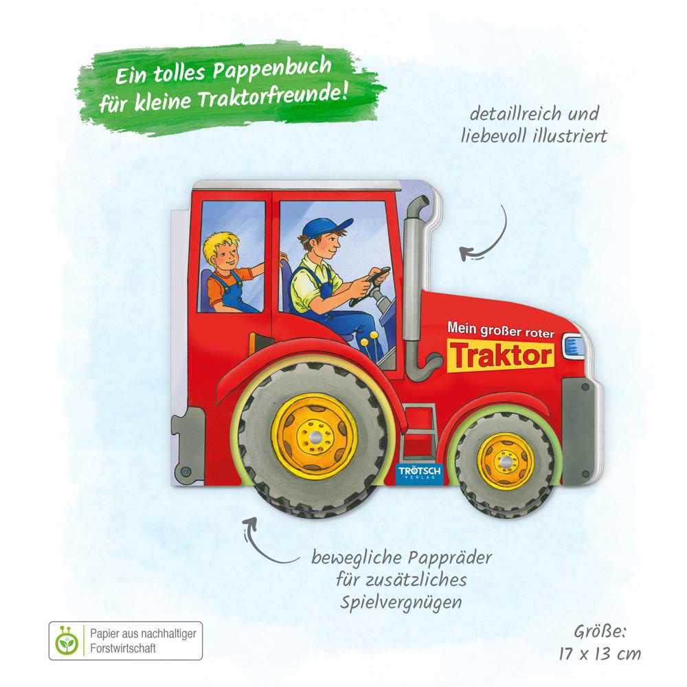 Trötsch Pappenbuch Räderbuch Mein großer roter Traktor