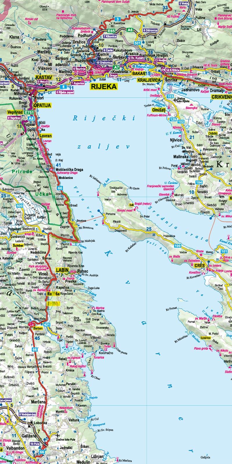 MoTourMaps Adriaküste Slowenien . Kroatien . Montenegro Auto- und Motorradkarte 1:300.000