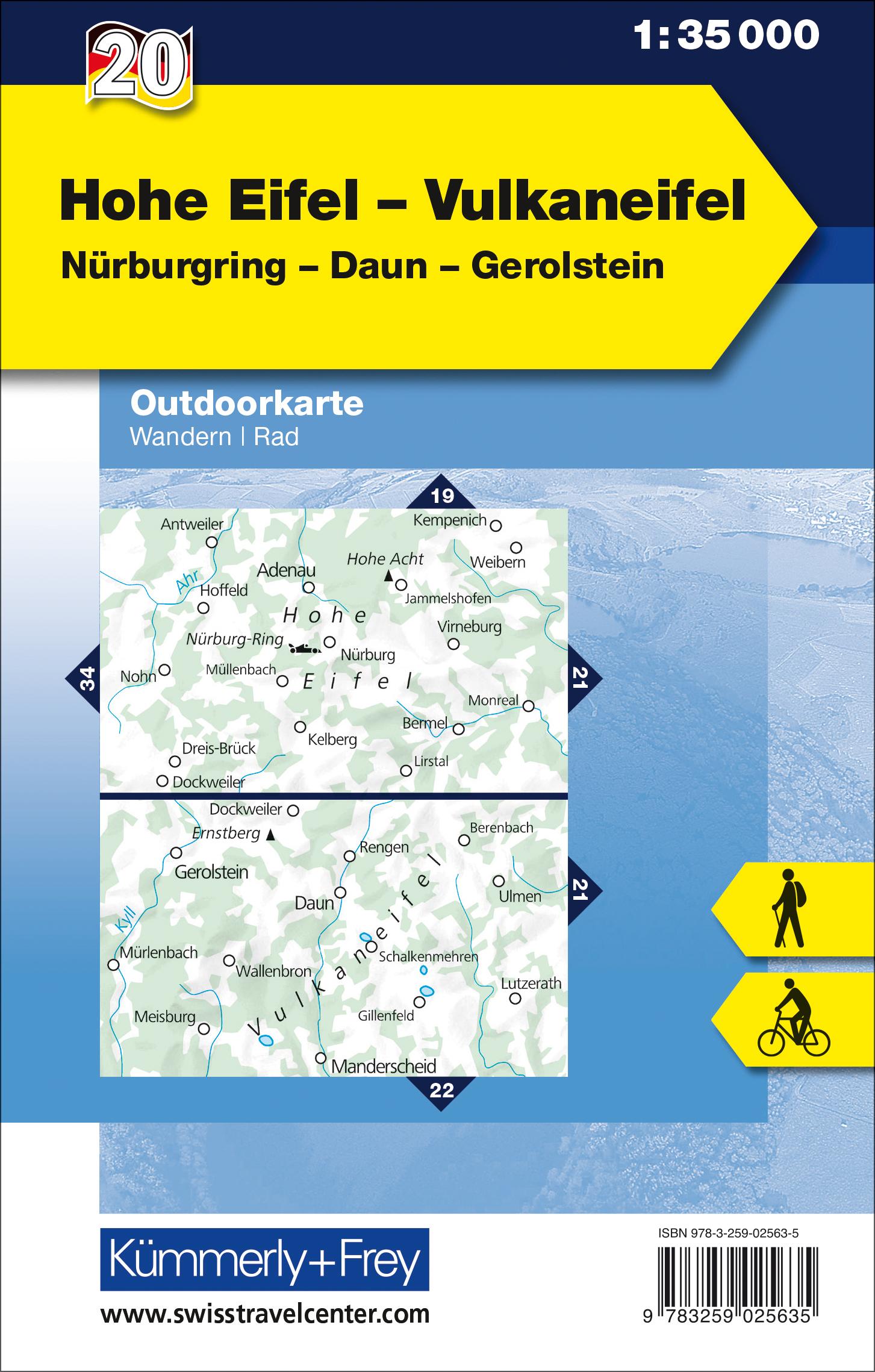 Hohe Eifel Vulkaneifel Nr. 20 Outdoorkarte Deutschland 1:35 000