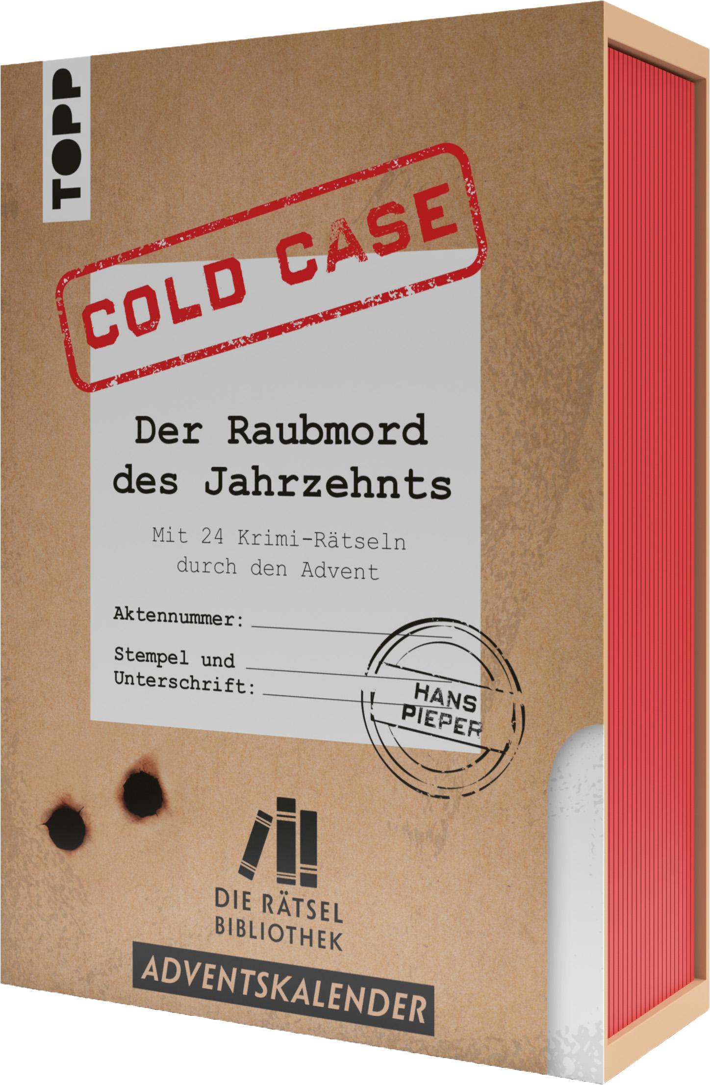 Die Rätselbibliothek. Adventskalender - Cold Case: Der Raubmord des Jahrzehnts: Mit 24 Krimi-Rätseln durch den Advent