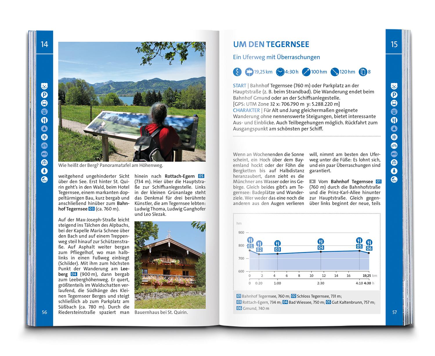 KOMPASS Wanderführer Tegernsee, Schliersee, 55 Touren mit Extra-Tourenkarte