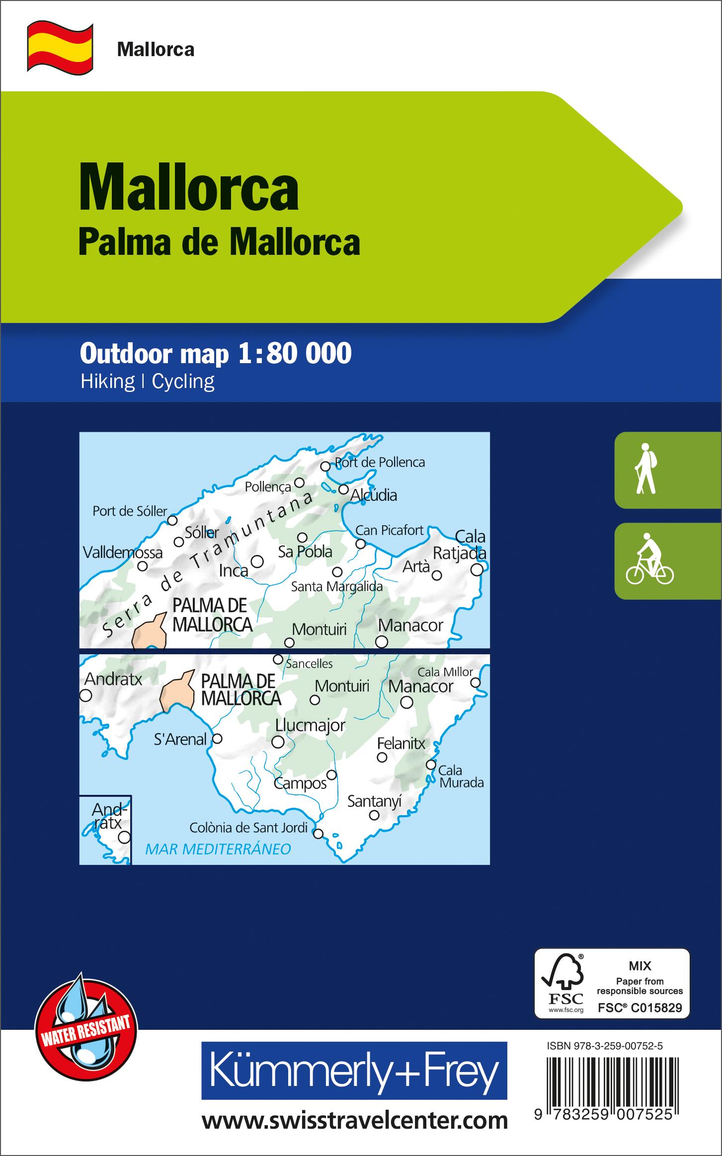 Kümmerly+Frey Outdoorkarte Mallorca 1:80.000