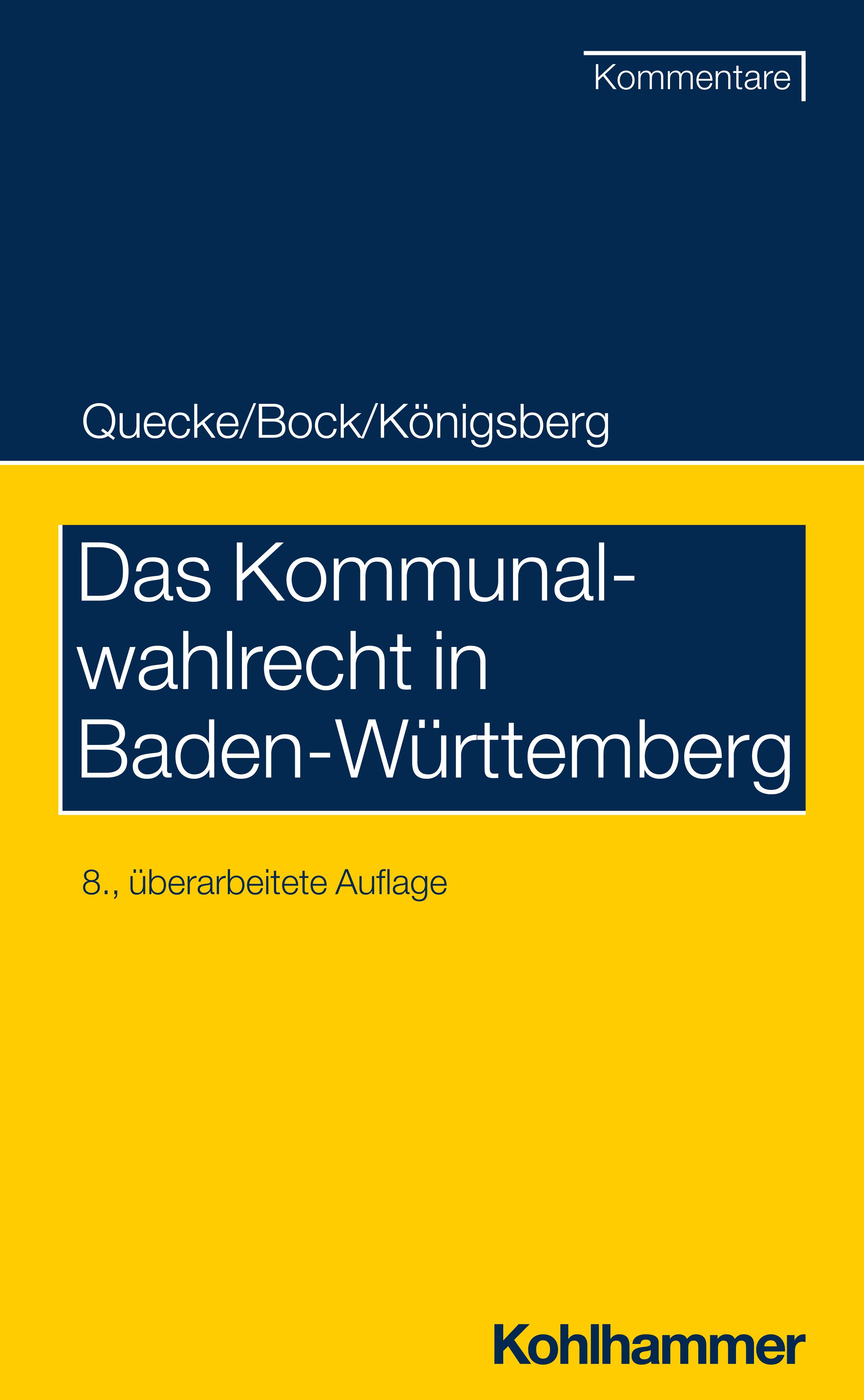 Das Kommunalwahlrecht in Baden-Württemberg