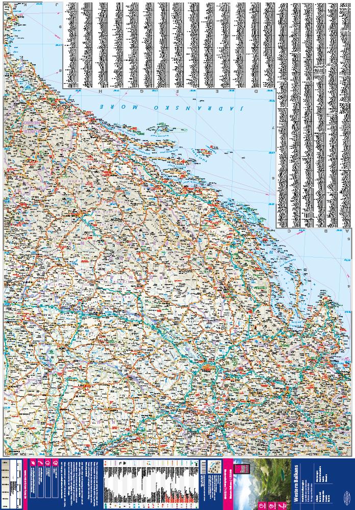 Reise Know-How Landkarte Westliche Balkanregion / Western Balkans (1:725.000)