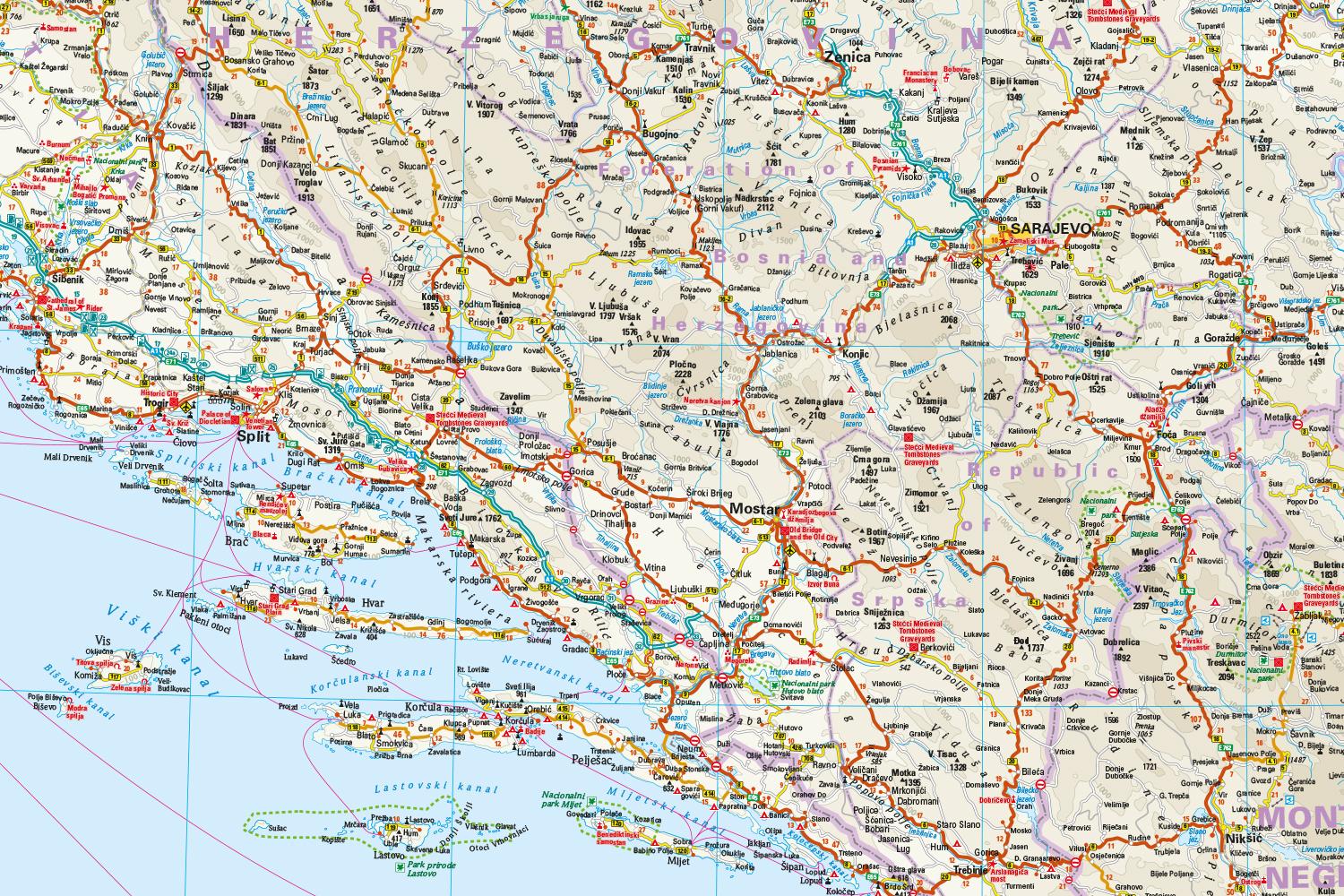 Reise Know-How Landkarte Westliche Balkanregion / Western Balkans (1:725.000)