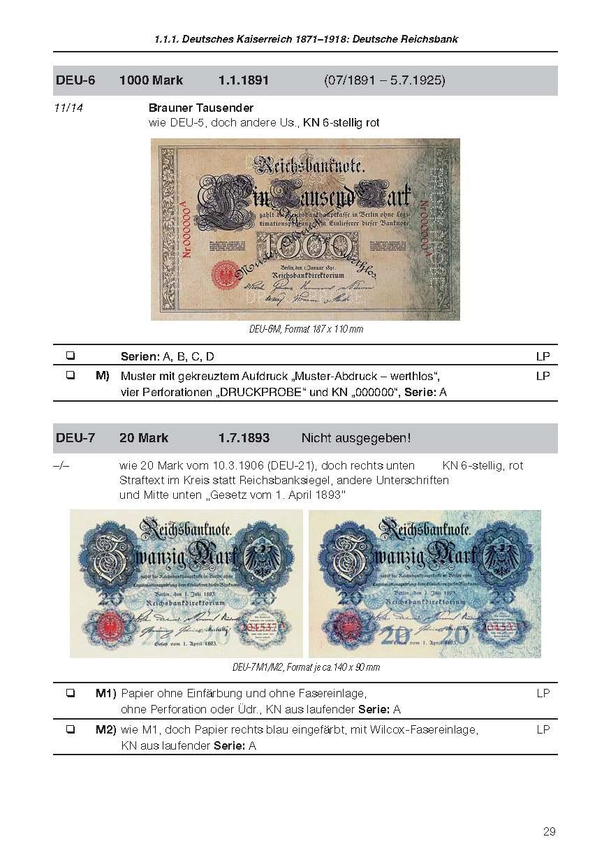 Die deutschen Banknoten ab 1871