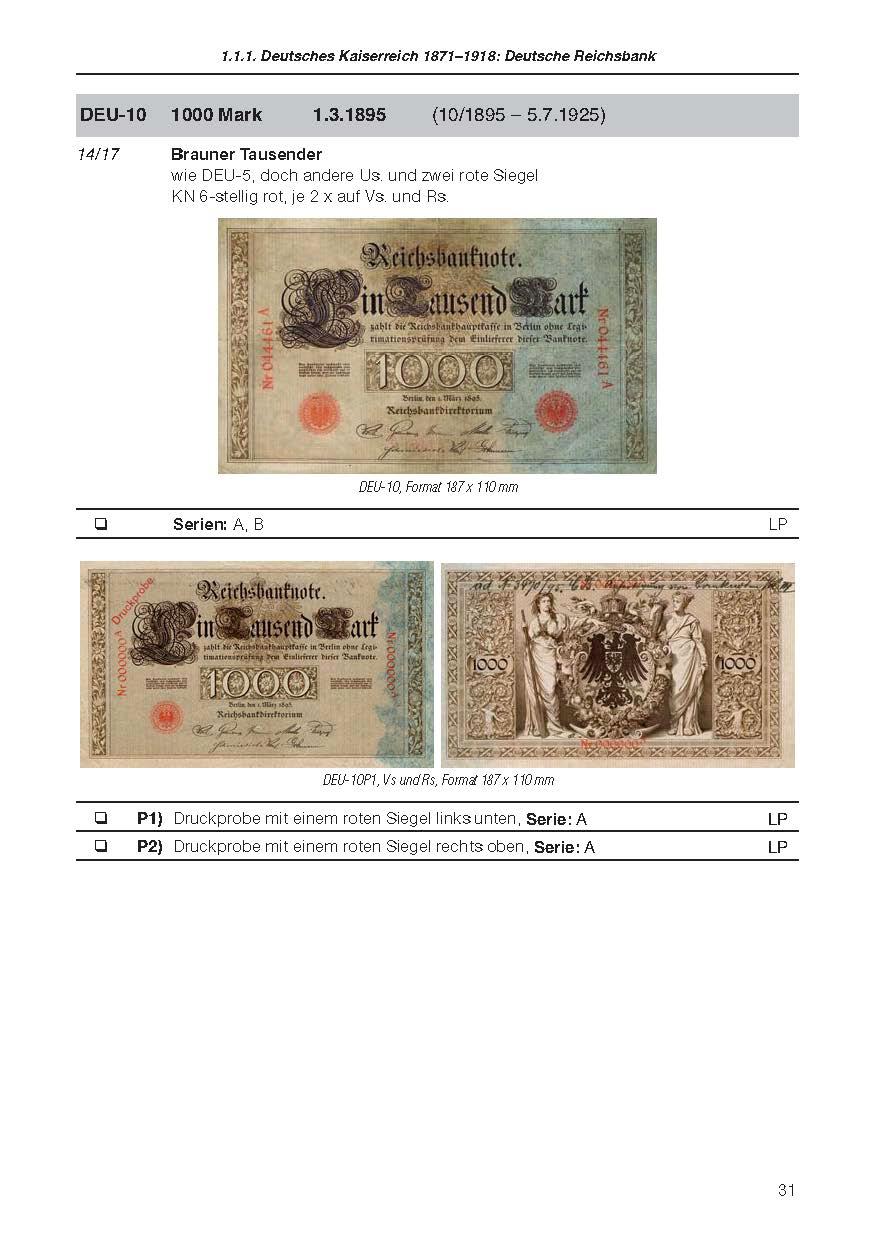 Die deutschen Banknoten ab 1871