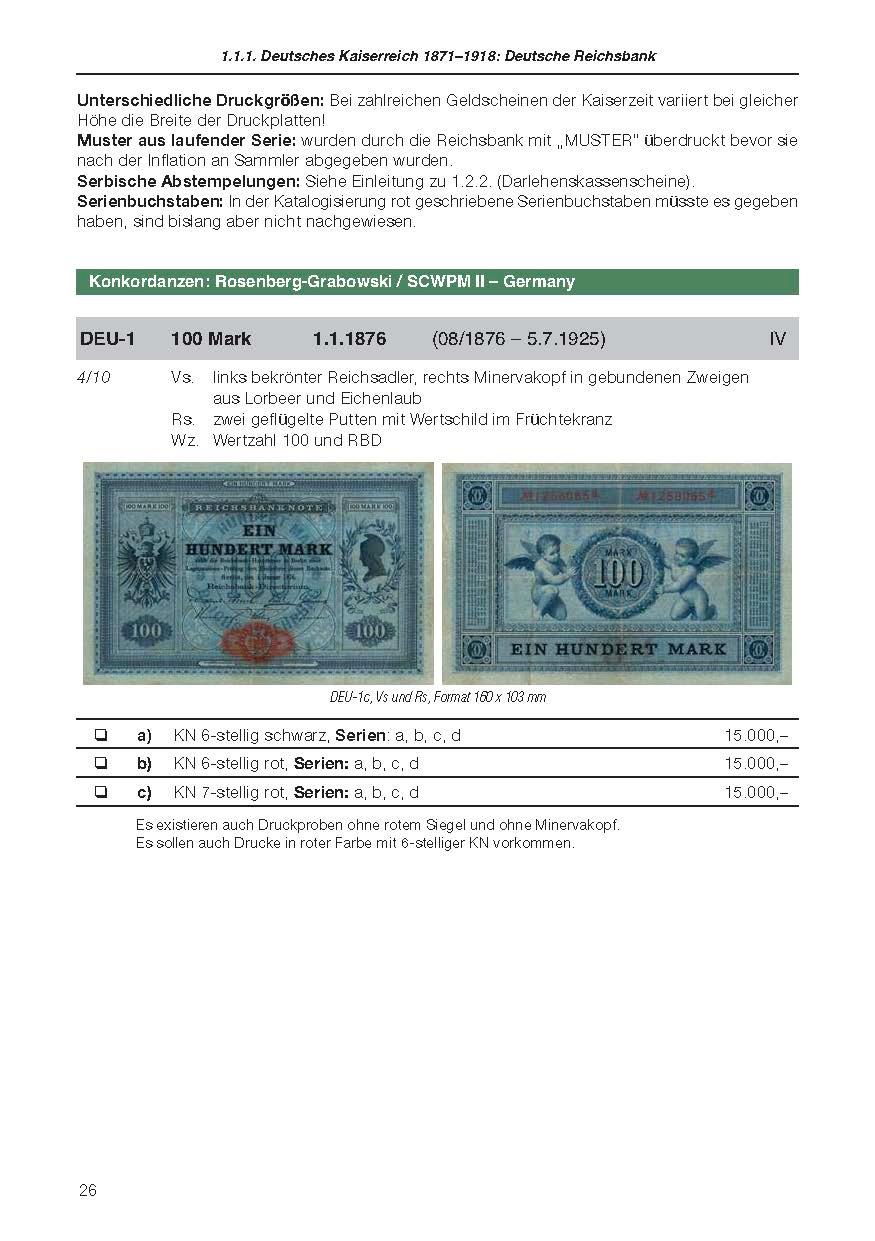 Die deutschen Banknoten ab 1871