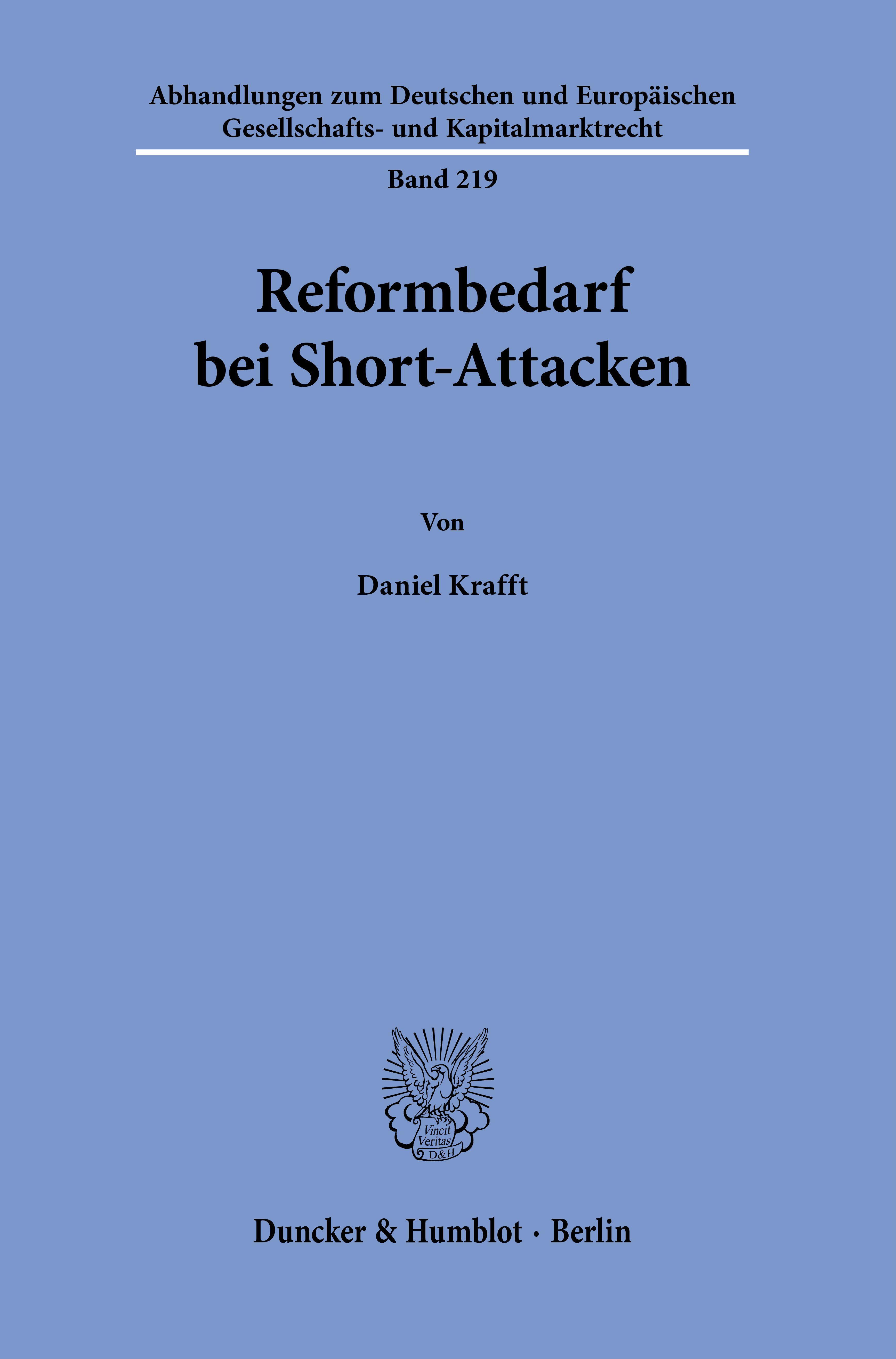 Reformbedarf bei Short-Attacken.