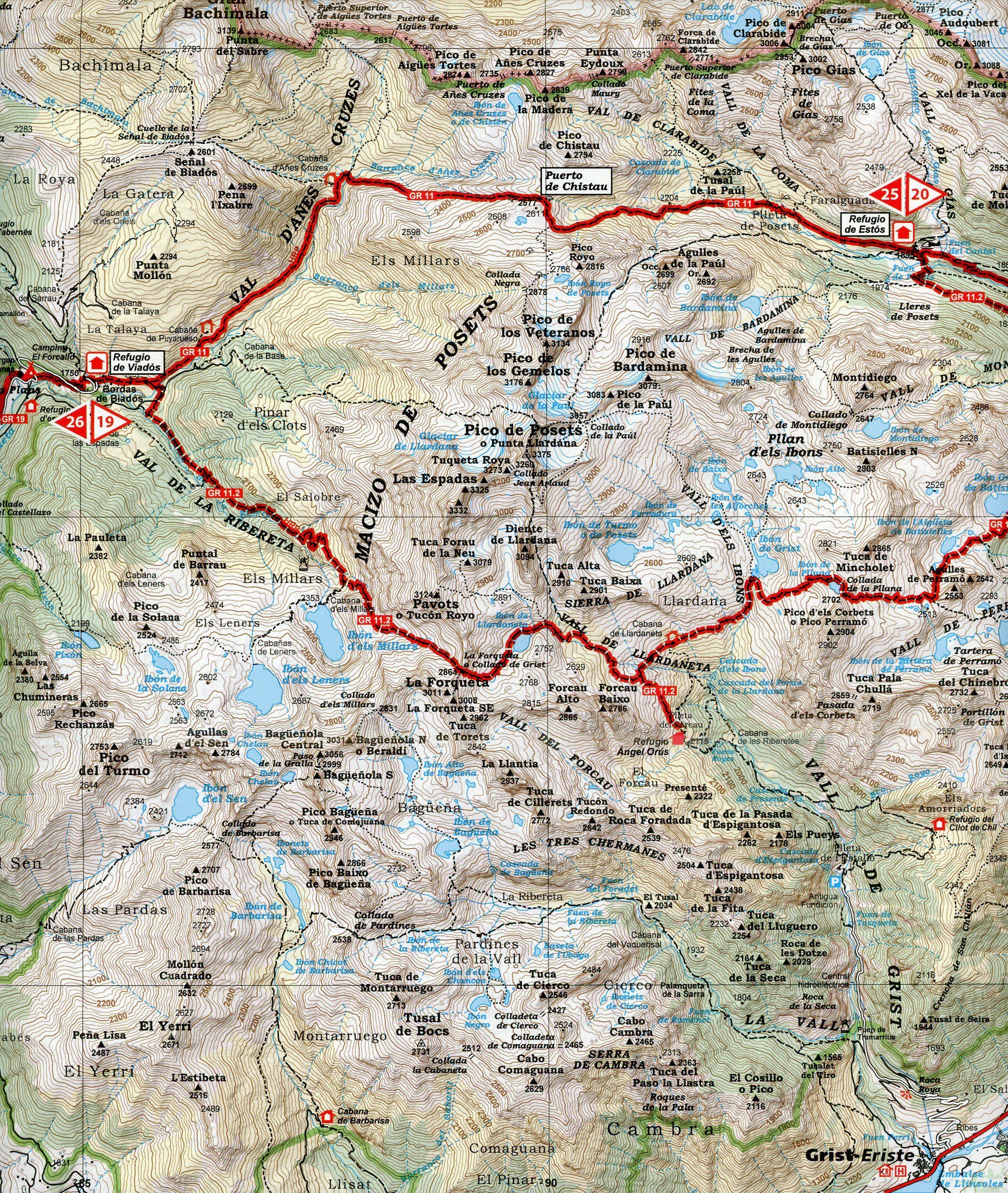 Senda Pirenaica 1:50 000 Wanderkarte GR 11