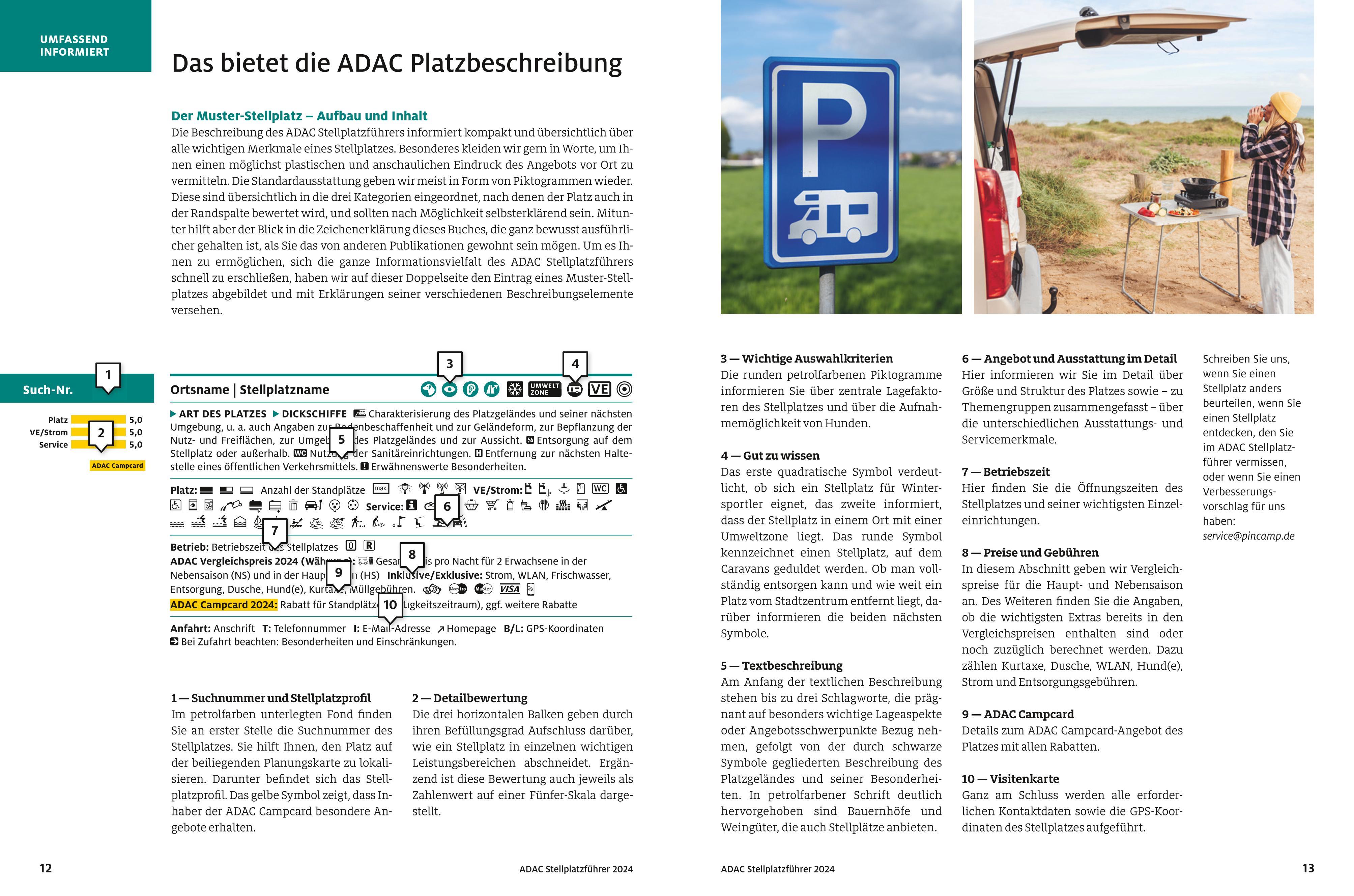 ADAC Stellplatzführer 2024 Deutschland und Europa