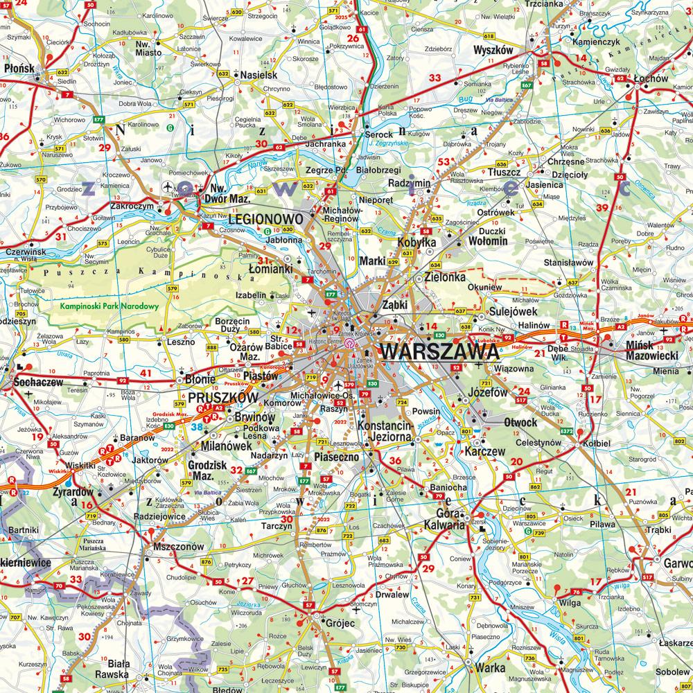 Polen, Straßenkarte 1:500.000, freytag & berndt