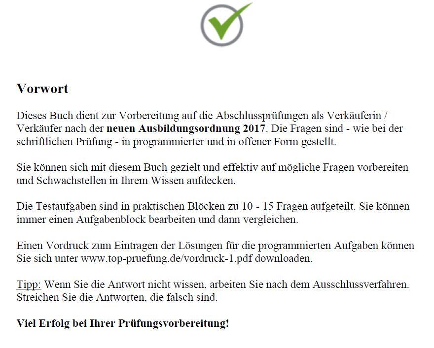 Top Prüfung Verkäuferin / Verkäufer - 300 Testfragen für die Abschlussprüfung