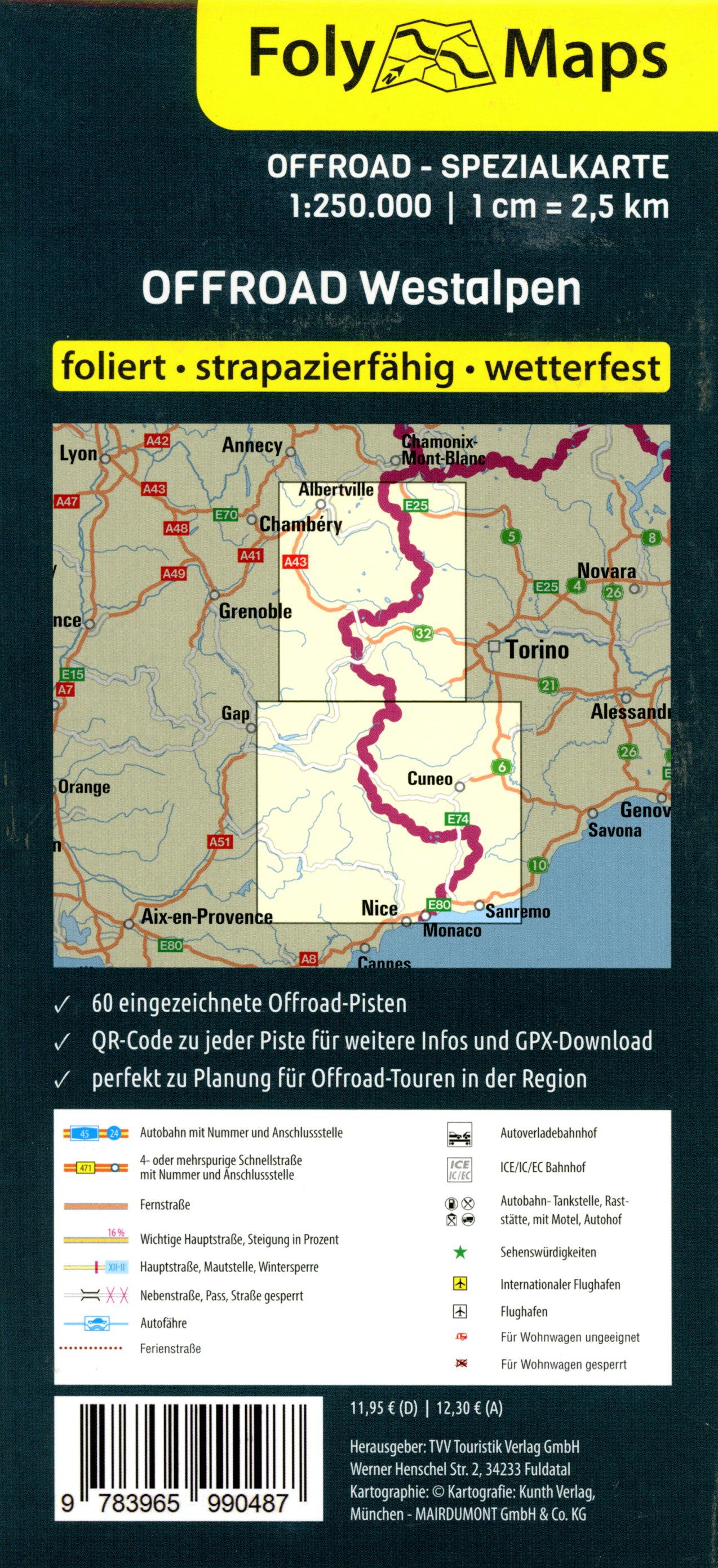 FolyMaps OFFROAD Westalpen 1:250 000