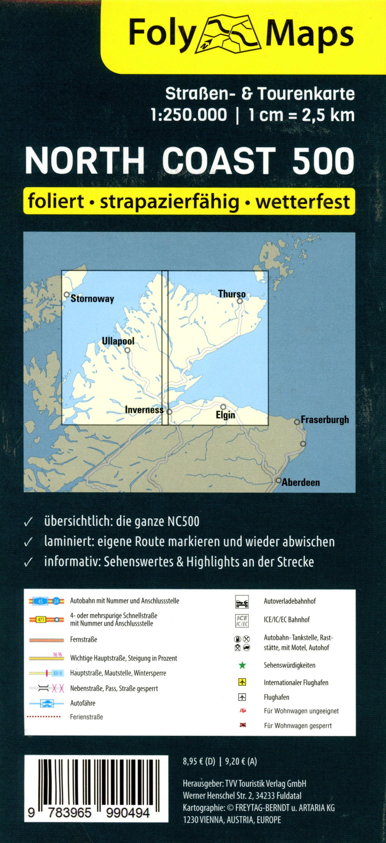 FolyMaps Karte Schottlands North Coast 500