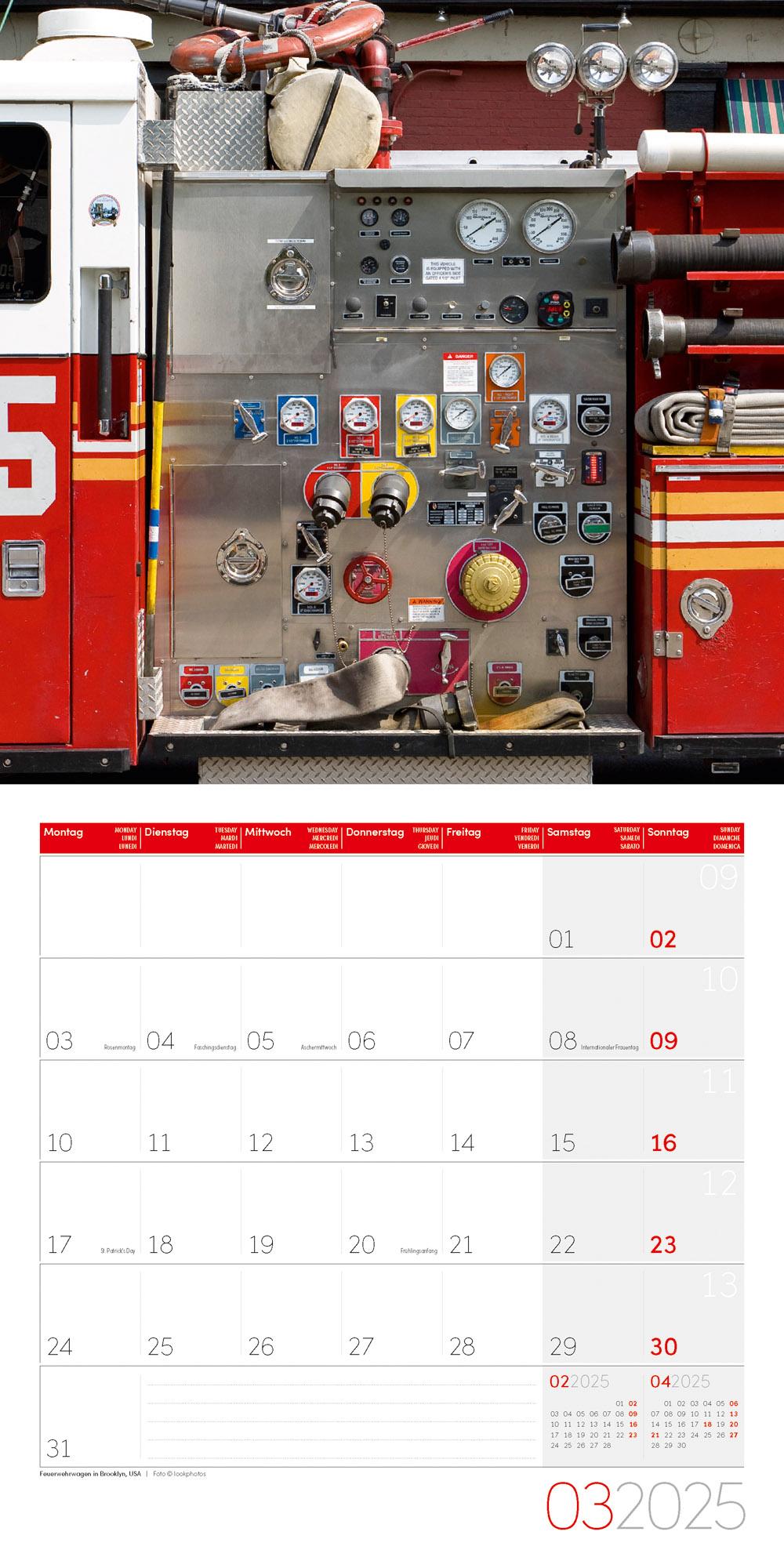 Feuerwehr Kalender 2025 - 30x30