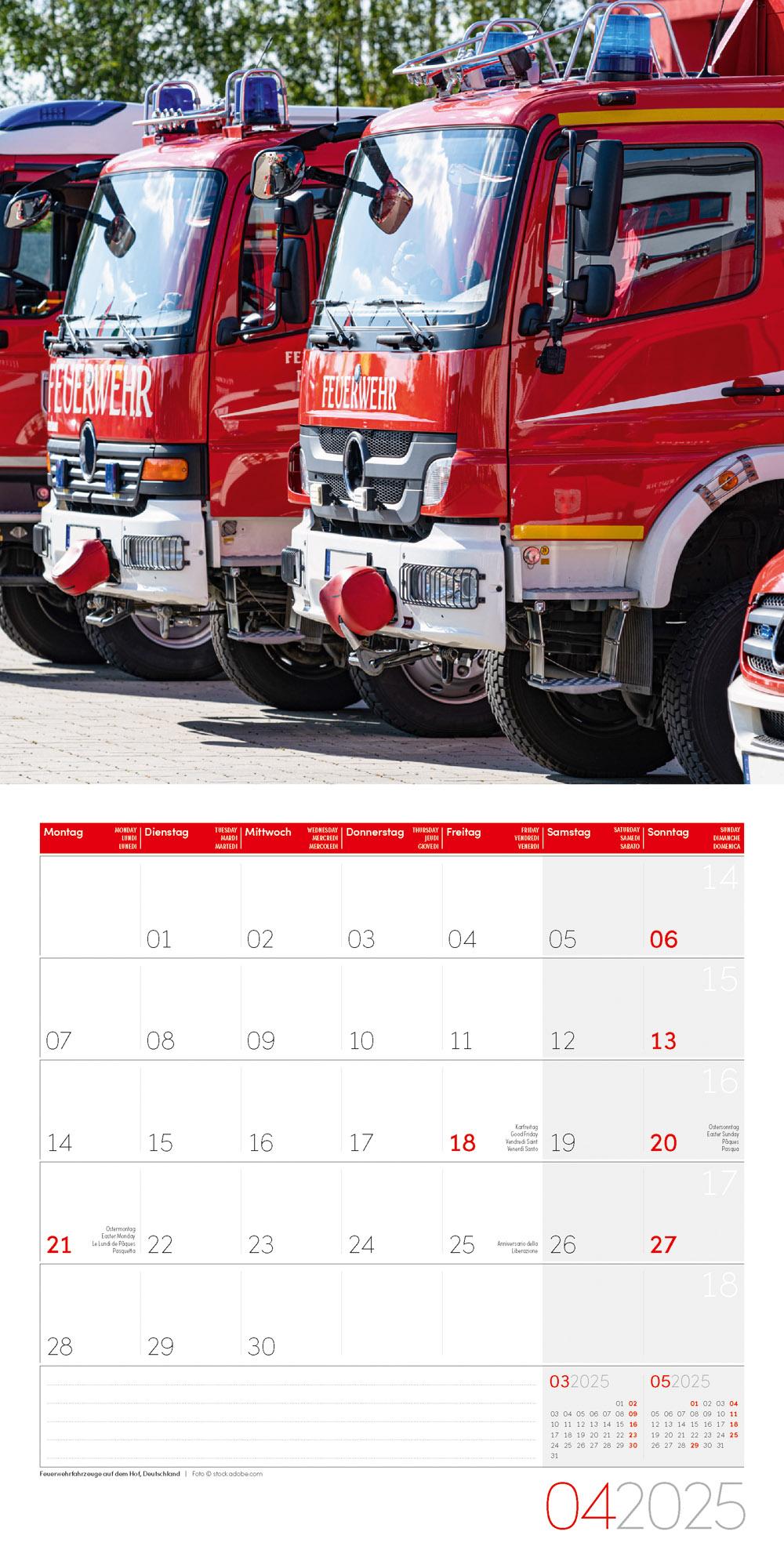 Feuerwehr Kalender 2025 - 30x30