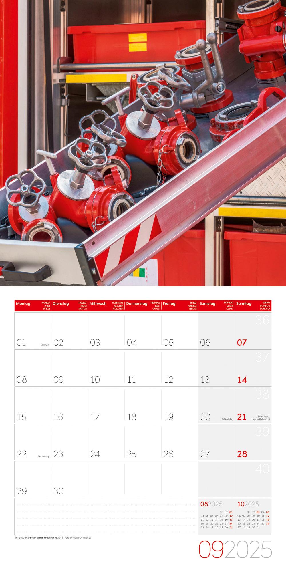 Feuerwehr Kalender 2025 - 30x30