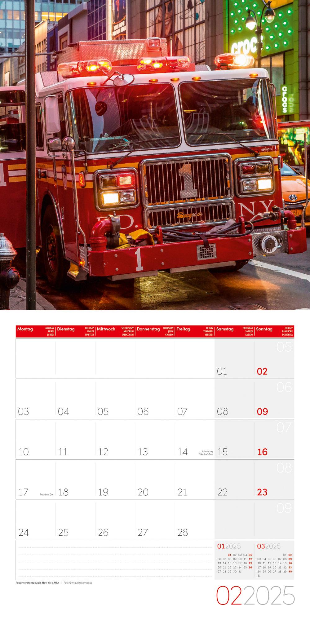 Feuerwehr Kalender 2025 - 30x30