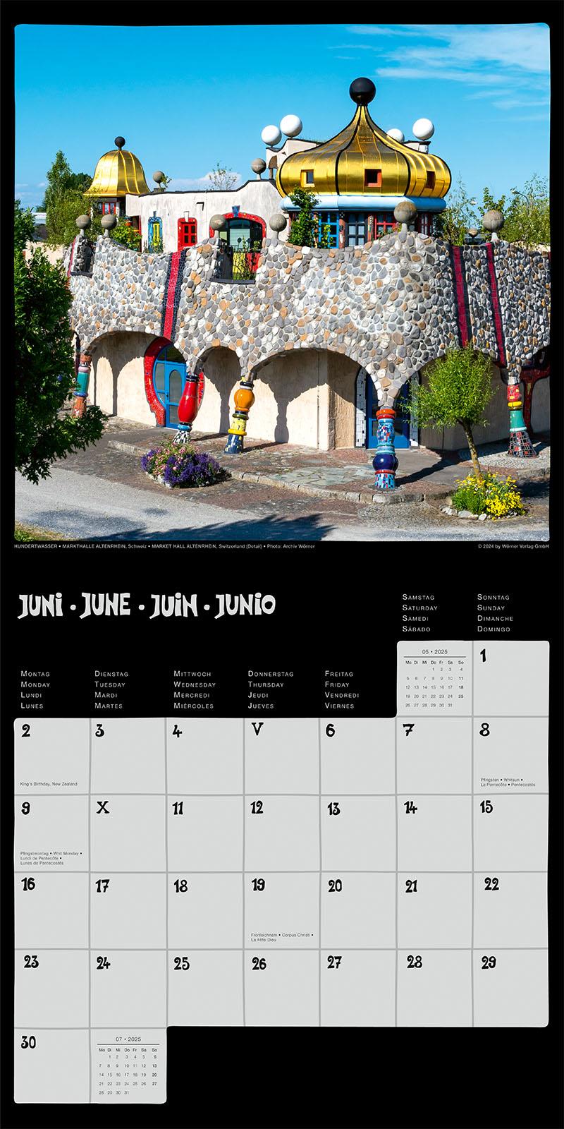 Hundertwasser Broschürenkalender Architektur 2025