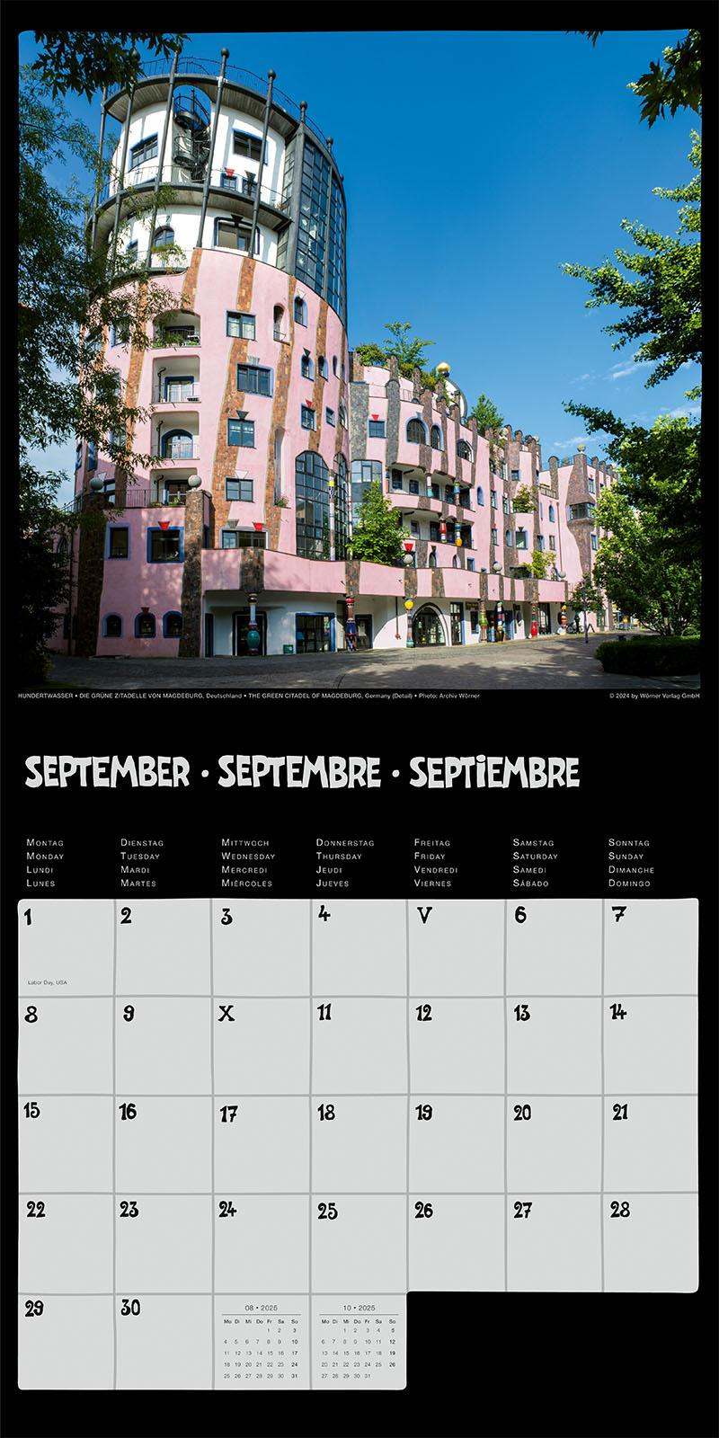 Hundertwasser Broschürenkalender Architektur 2025