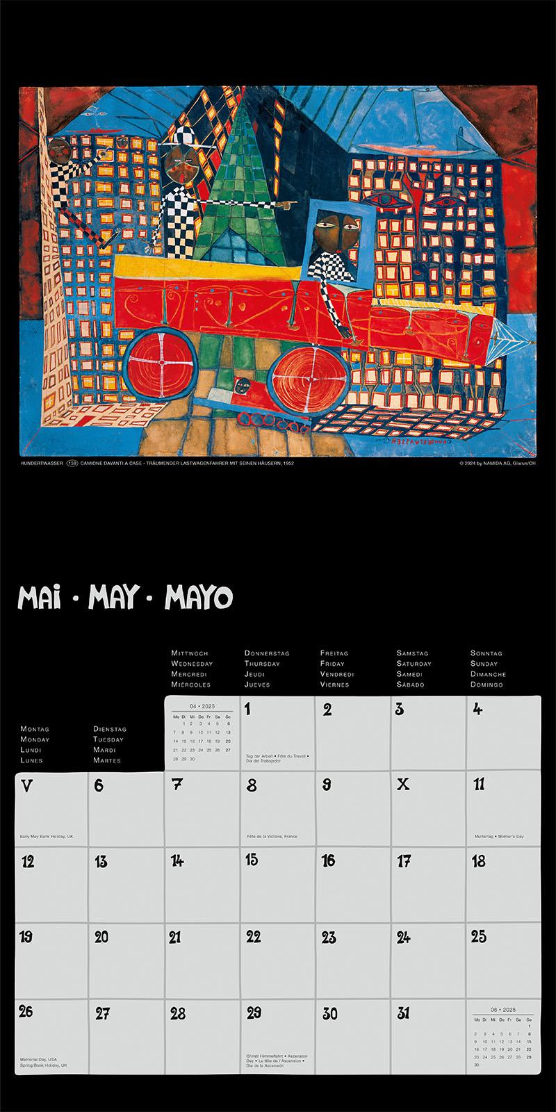 Hundertwasser Broschürenkalender Art 2025