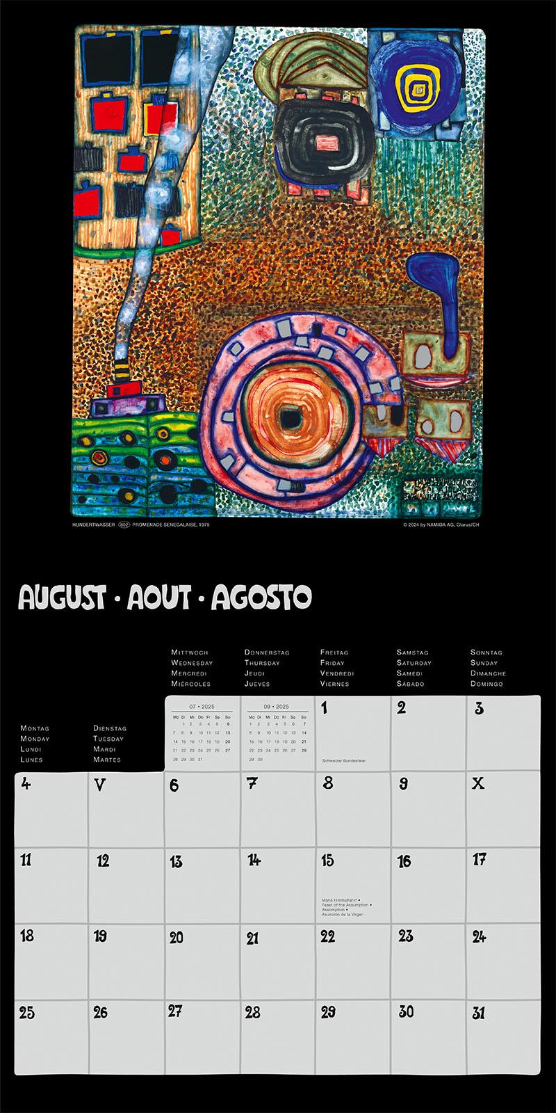 Hundertwasser Broschürenkalender Art 2025