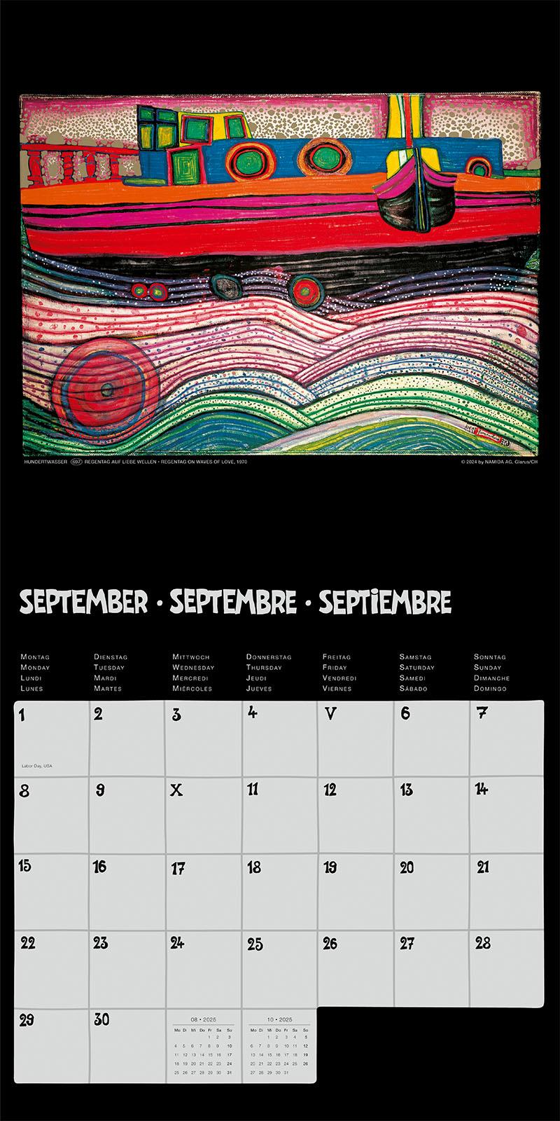 Hundertwasser Broschürenkalender Art 2025