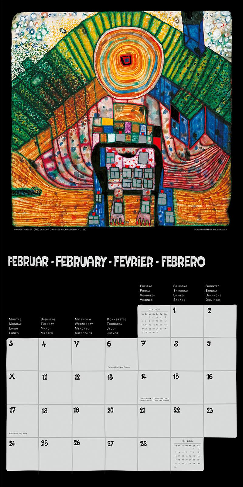 Hundertwasser Broschürenkalender Art 2025