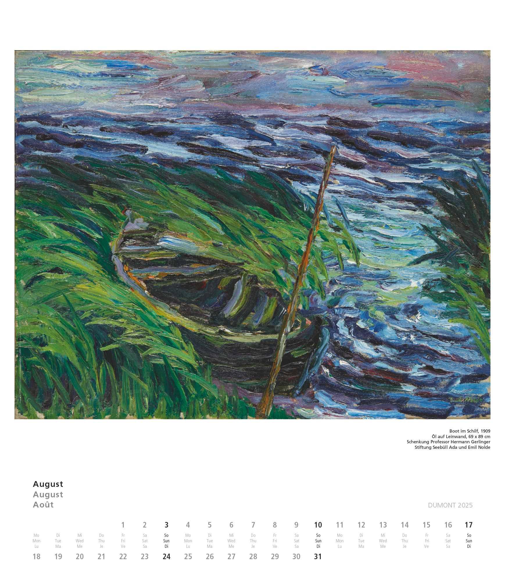 Emil Nolde 2025 - Kunstkalender - Wandkalender im Format 34,5 x 40 cm - Spiralbindung