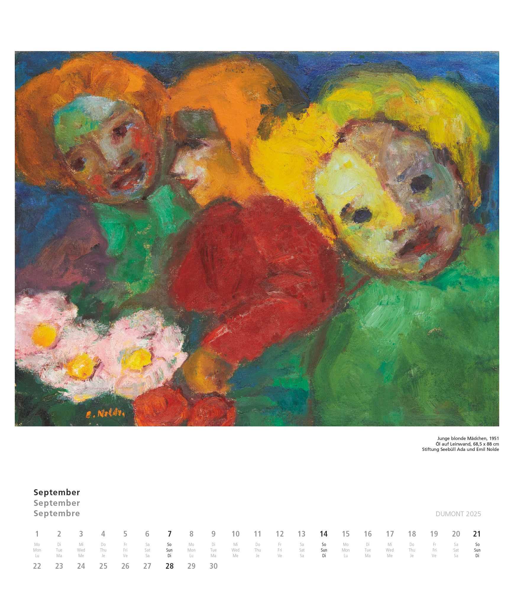 Emil Nolde 2025 - Kunstkalender - Wandkalender im Format 34,5 x 40 cm - Spiralbindung