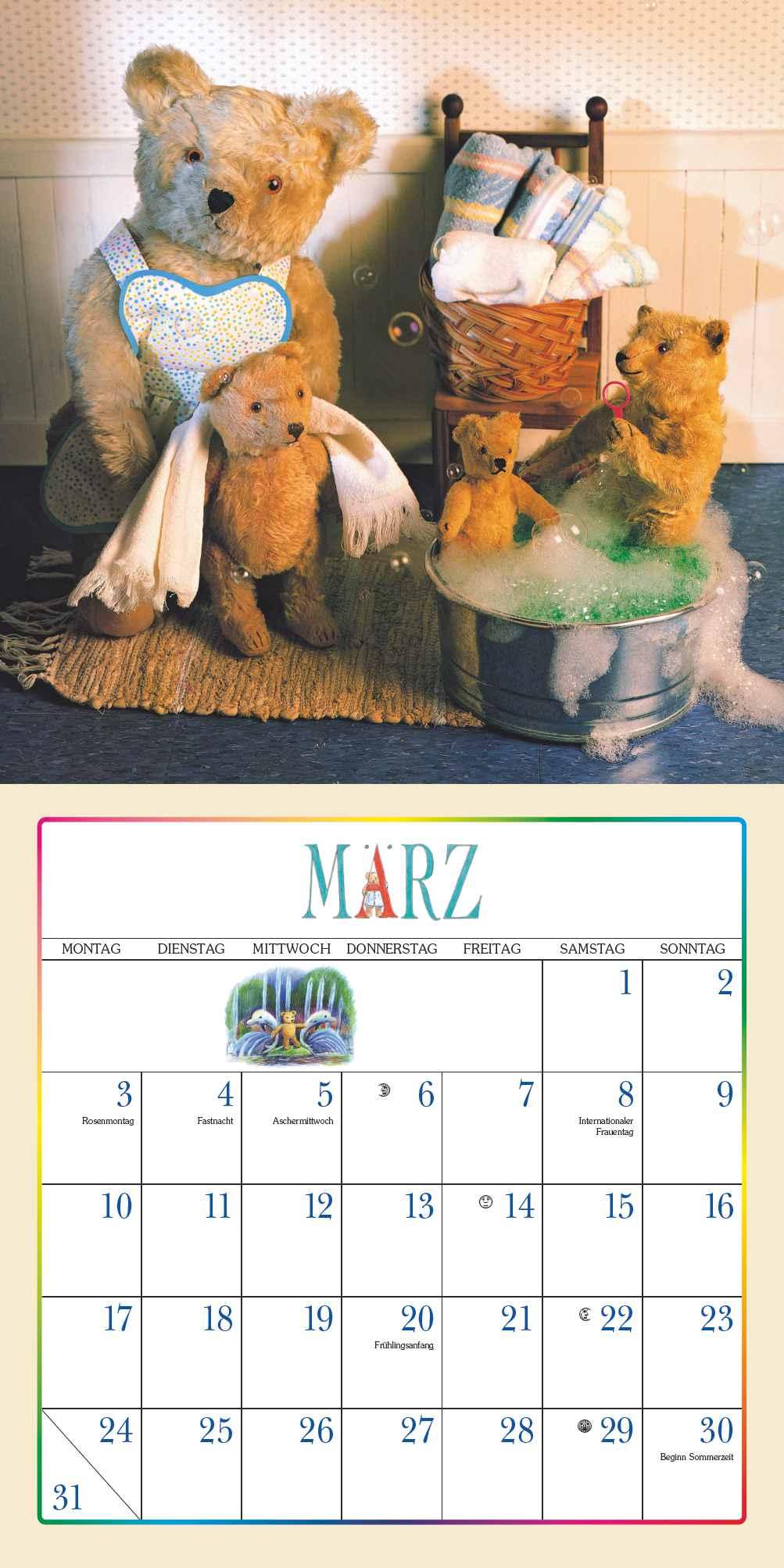 Der Teddybär 2025 - Broschürenkalender - Wandkalender - Format 30 x 30 cm