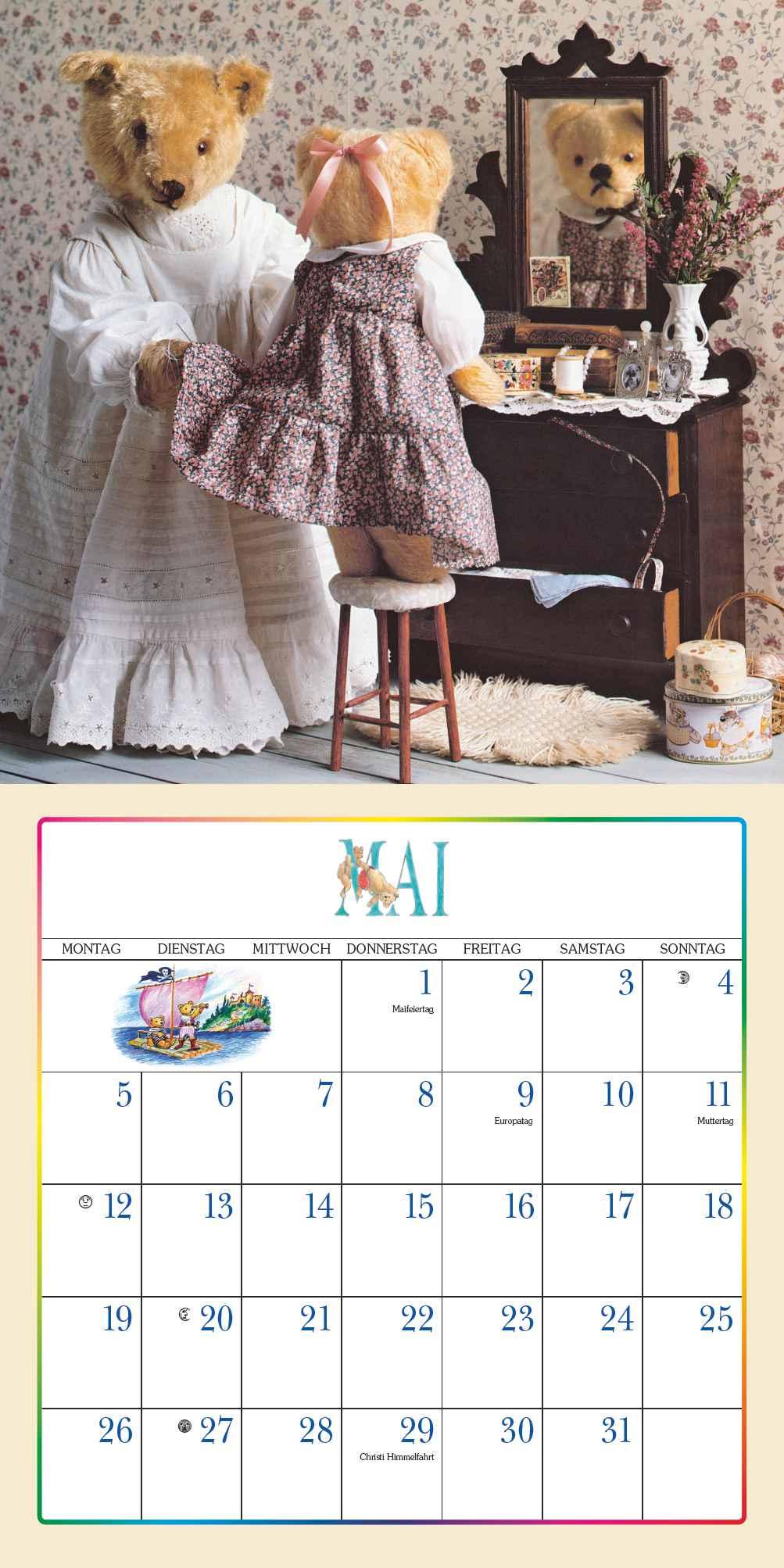 Der Teddybär 2025 - Broschürenkalender - Wandkalender - Format 30 x 30 cm