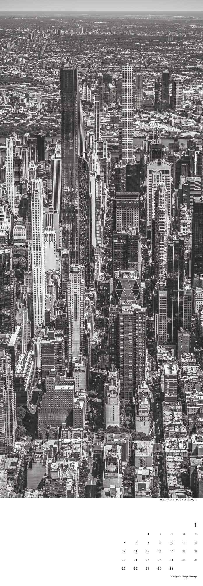 New York 2025 - Foto-Kalender - King Size - 34x98 - Stadt