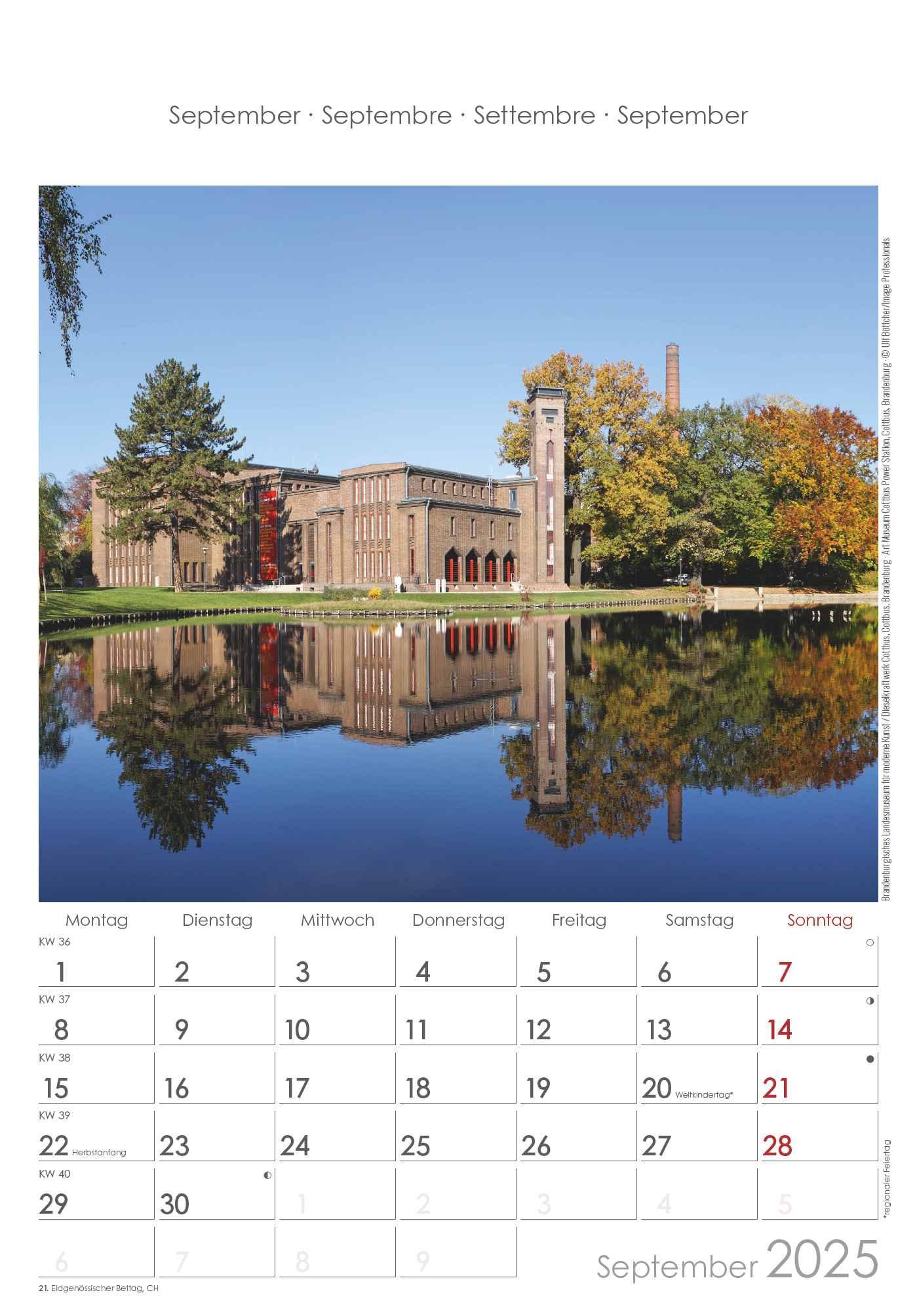 Berlin & Brandenburg 2025 - Bild-Kalender 23,7x34 cm - Regional-Kalender - Wandkalender - mit Platz für Notizen - Alpha Edition