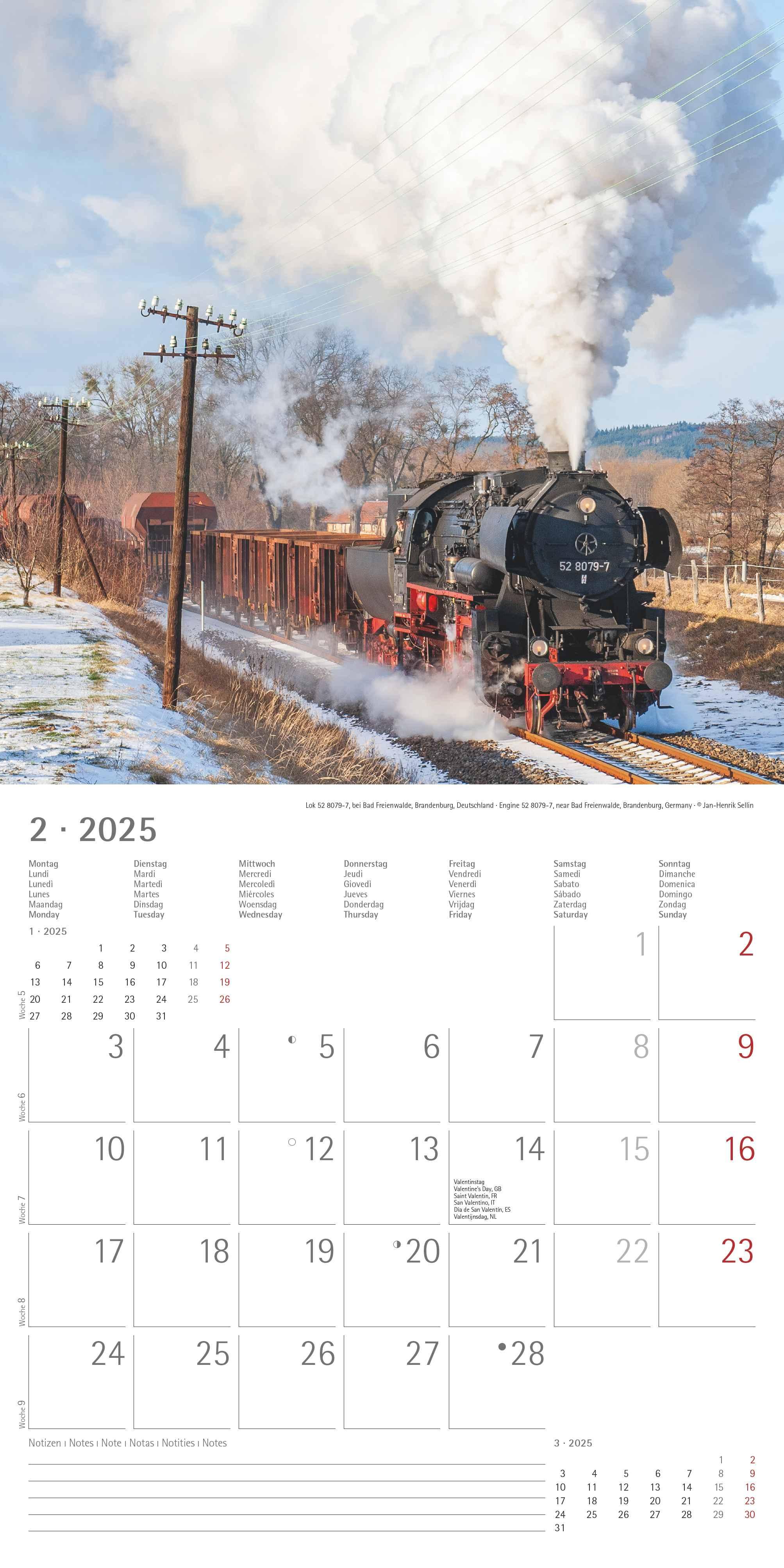 Dampfloks 2025 - Broschürenkalender 30x30 cm (30x60 geöffnet) - Kalender mit Platz für Notizen - Steam Engines - Bildkalender - Wandkalender