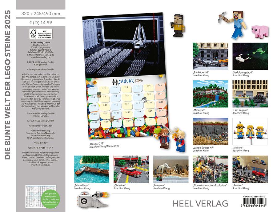 Die bunte Welt der LEGO® Steine Kalender 2025 Wandkalender