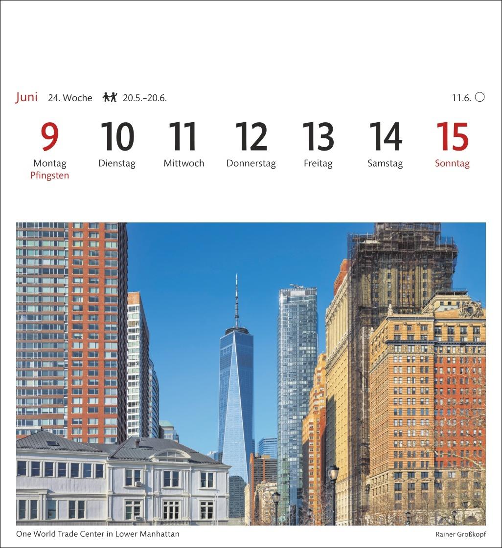 New York Sehnsuchtskalender 2025 - Wochenkalender mit 53 Postkarten