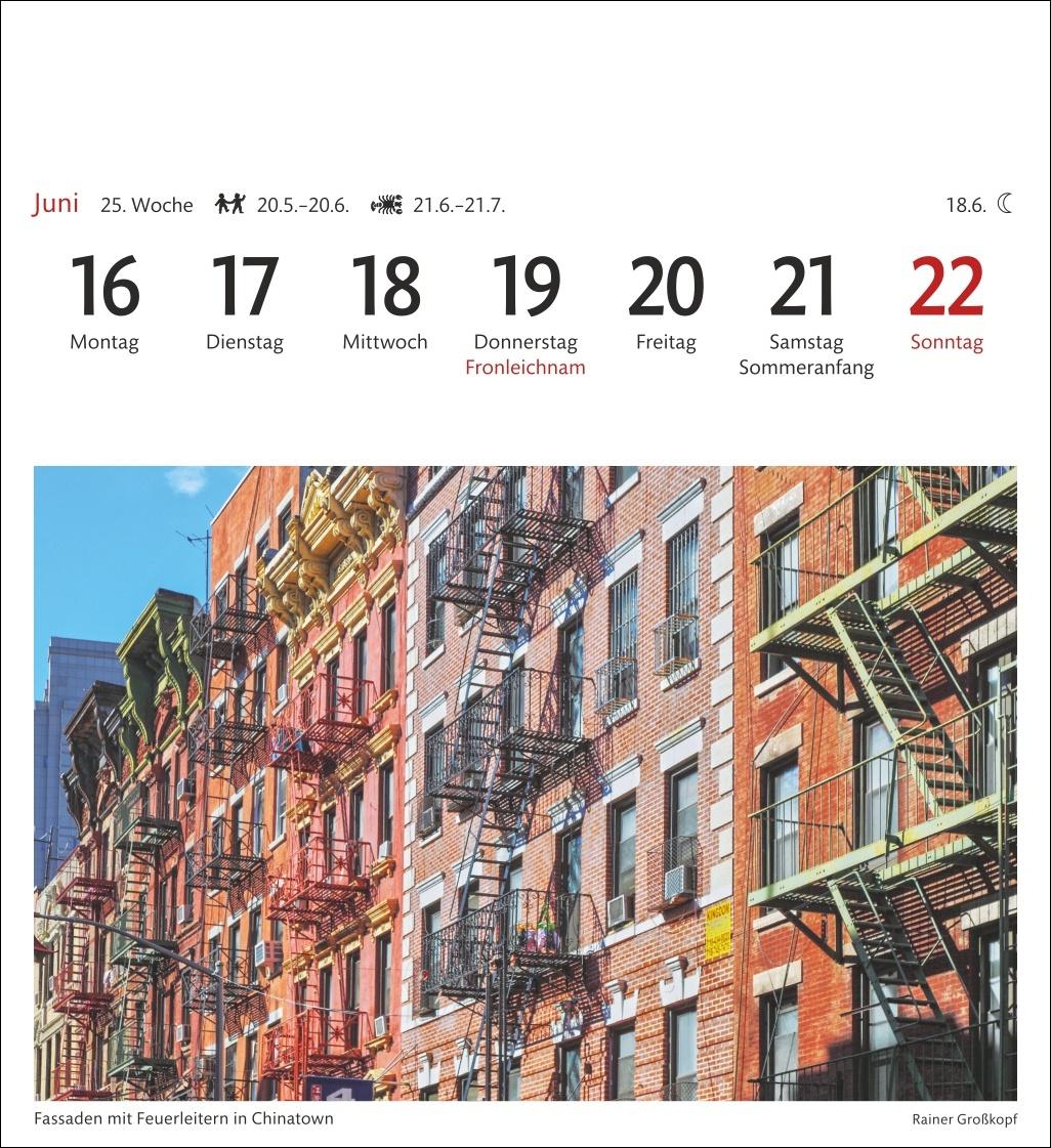 New York Sehnsuchtskalender 2025 - Wochenkalender mit 53 Postkarten