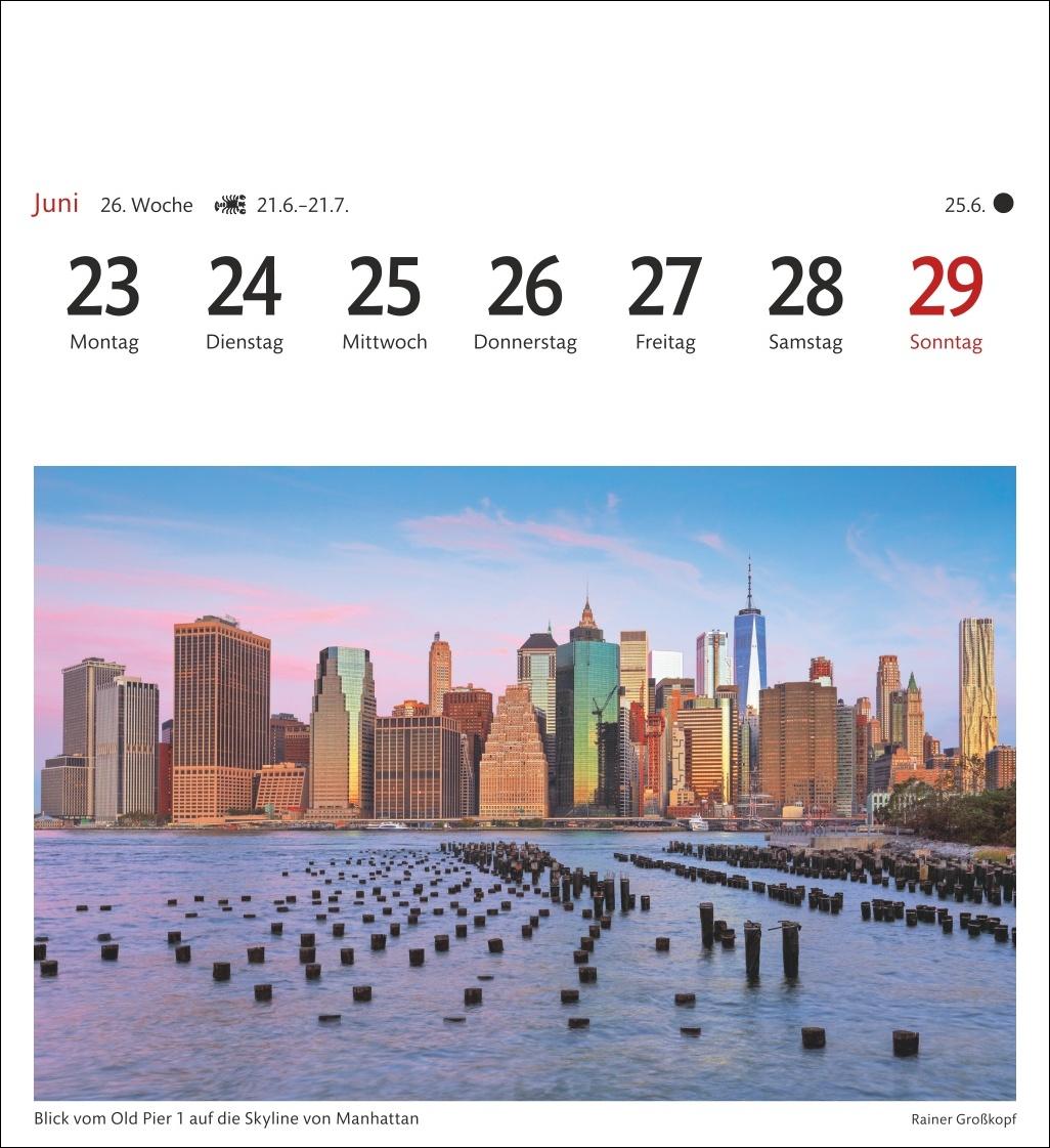 New York Sehnsuchtskalender 2025 - Wochenkalender mit 53 Postkarten