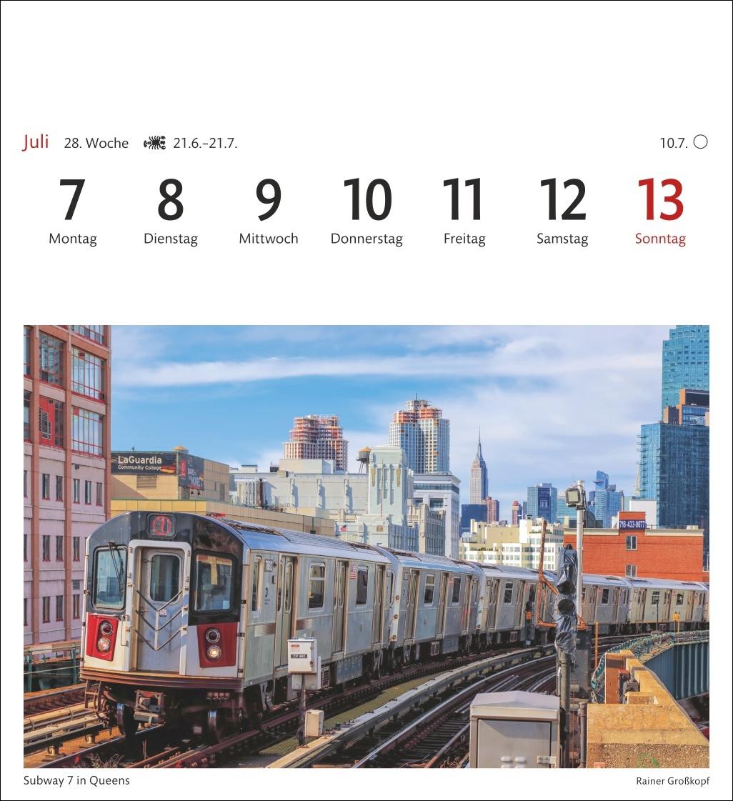 New York Sehnsuchtskalender 2025 - Wochenkalender mit 53 Postkarten