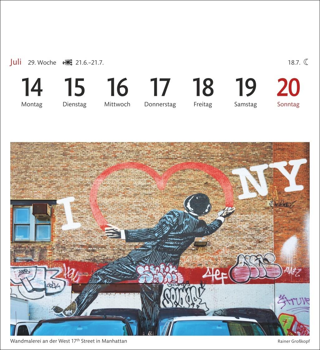 New York Sehnsuchtskalender 2025 - Wochenkalender mit 53 Postkarten