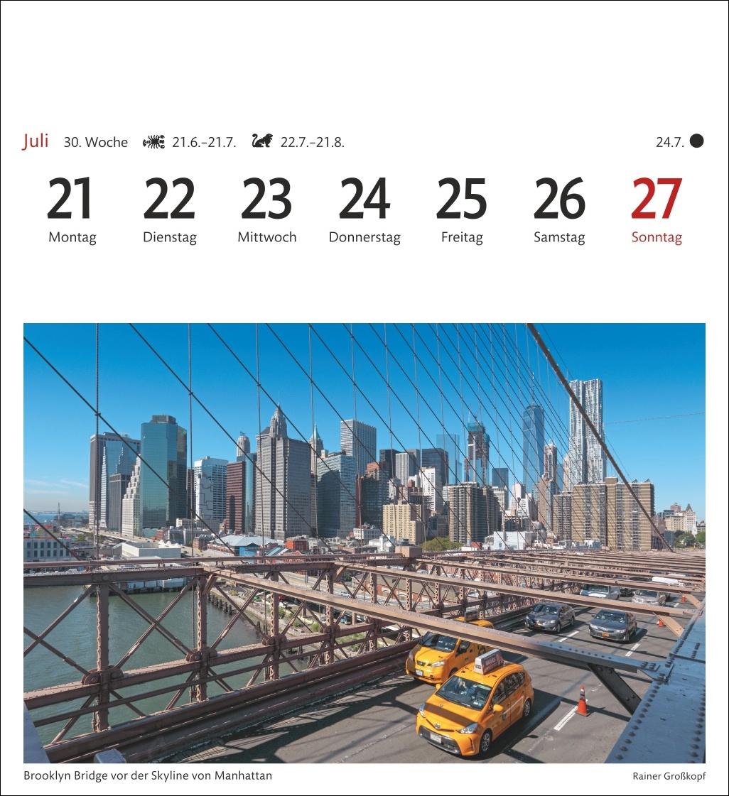 New York Sehnsuchtskalender 2025 - Wochenkalender mit 53 Postkarten