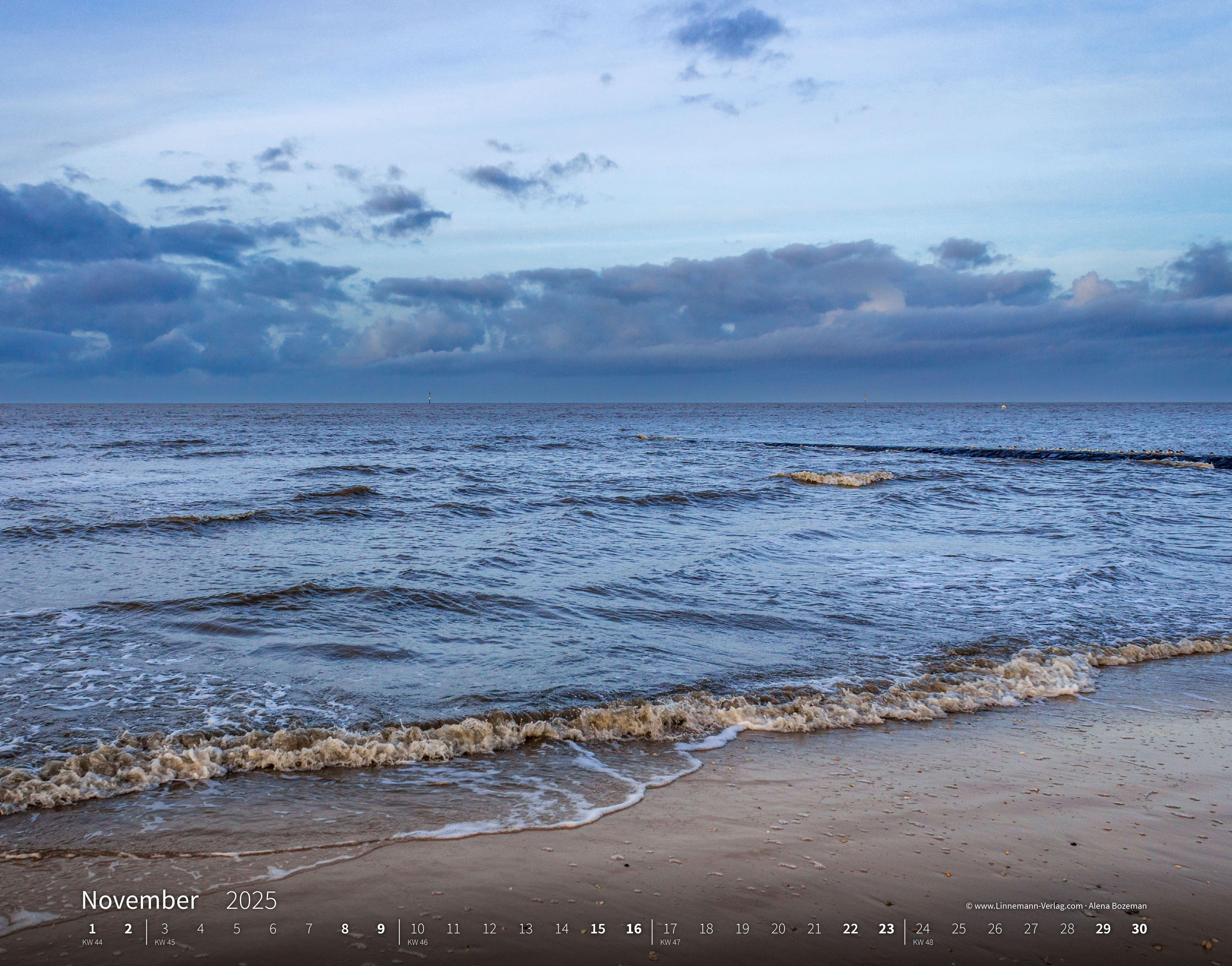 Nordsee 2025 Großformat-Kalender 58 x 45,5 cm