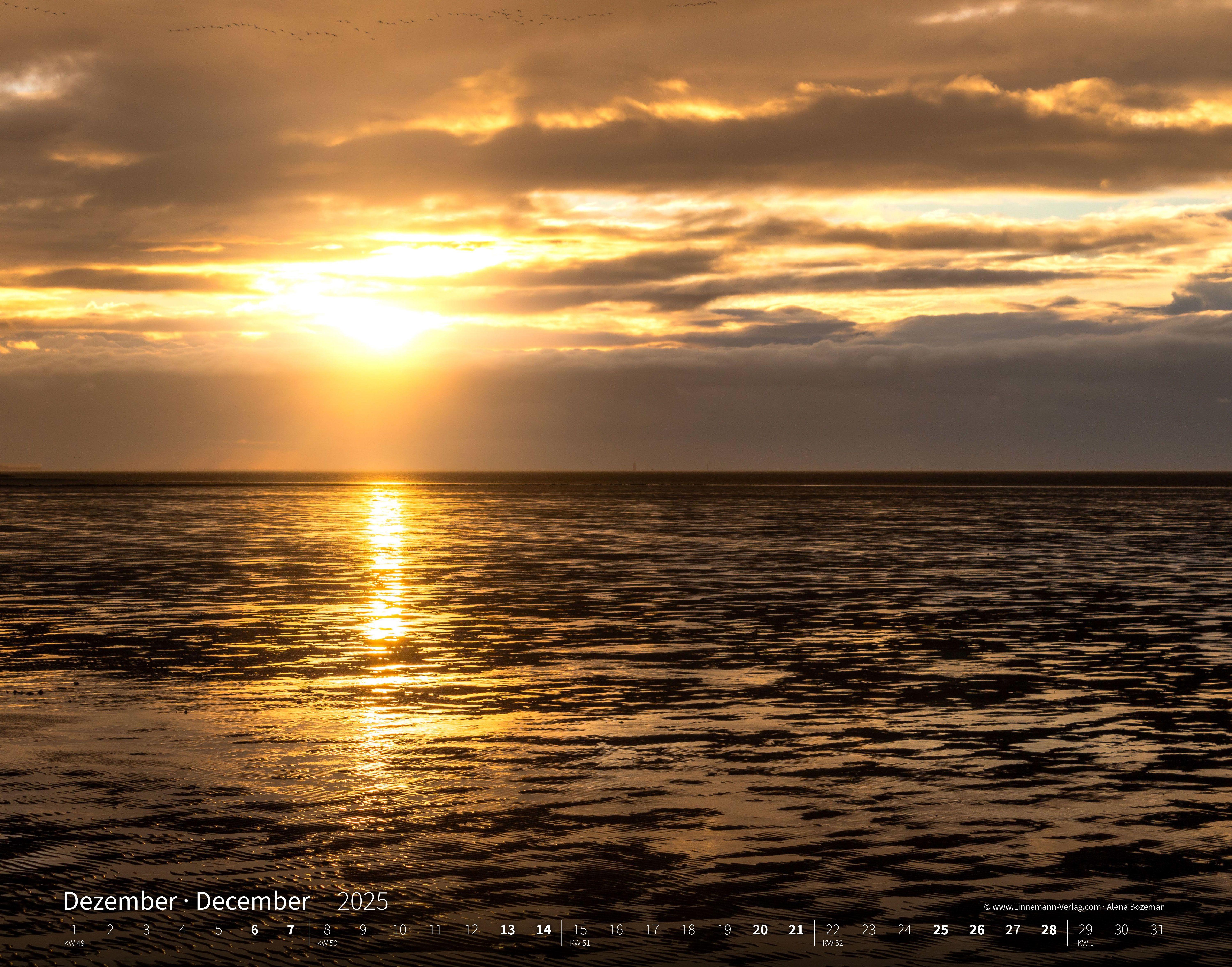 Nordsee 2025 Großformat-Kalender 58 x 45,5 cm