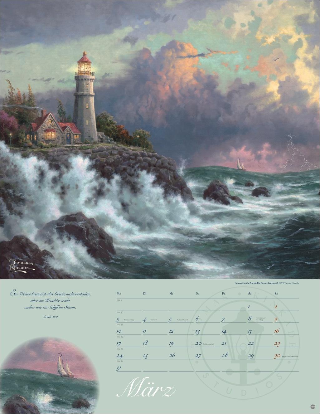 Thomas Kinkade: Land im Licht Kalender 2025