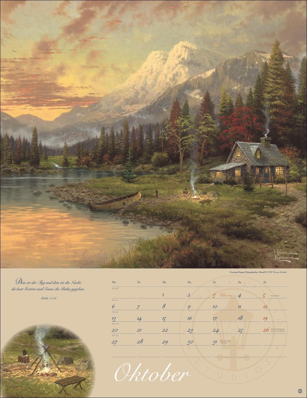 Thomas Kinkade: Land im Licht Kalender 2025